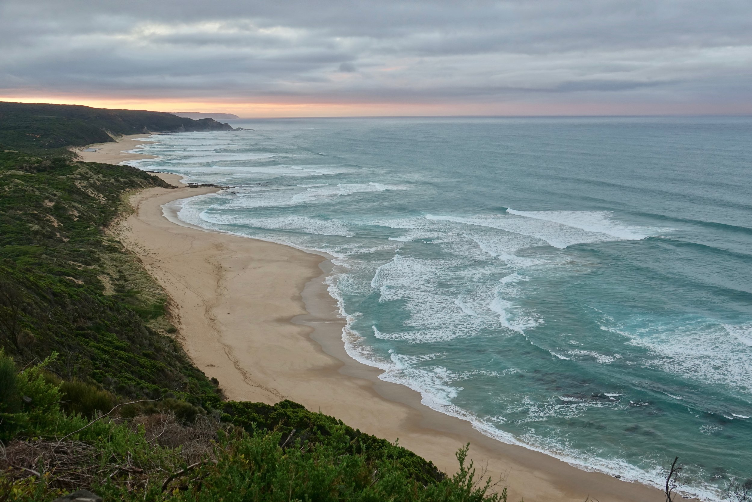 Johanna beach from the campsite for the night on the Great Ocean Walk in Victoria