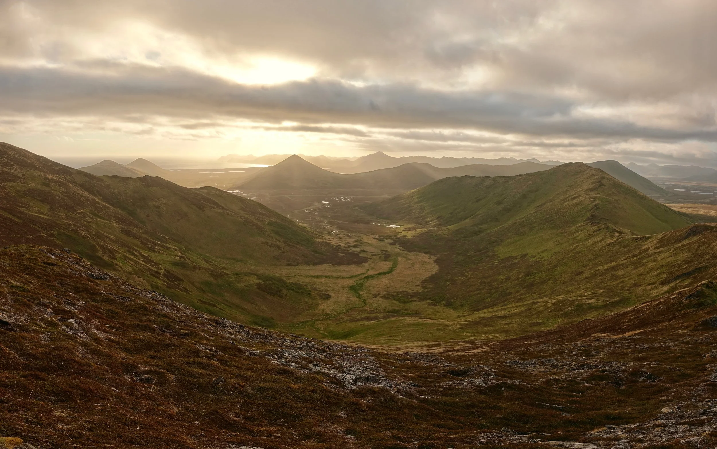 Mount Myrtle camp on Kodiak Island in Alaska