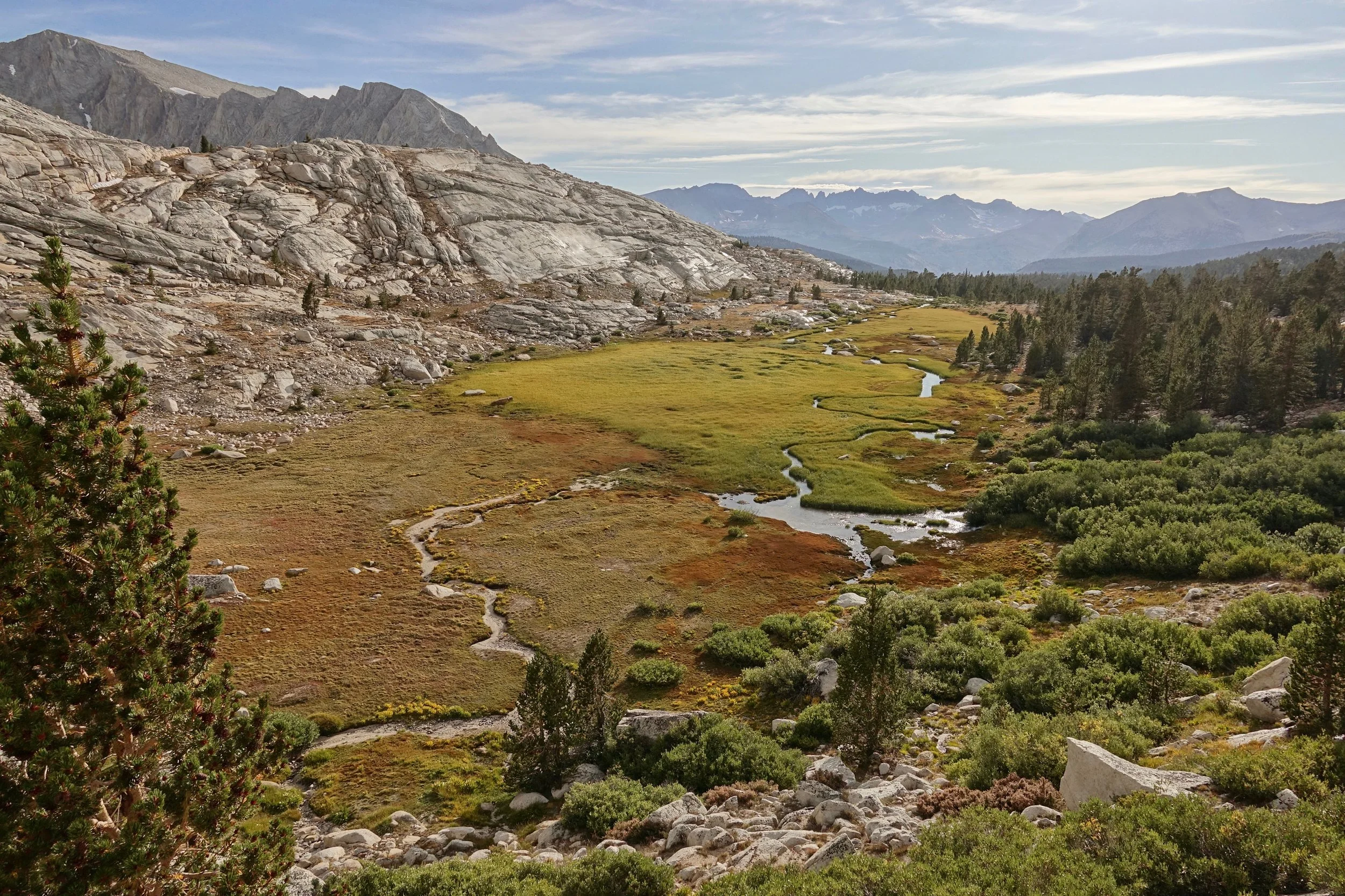 Prior to Golden Bear basin in California high route hike