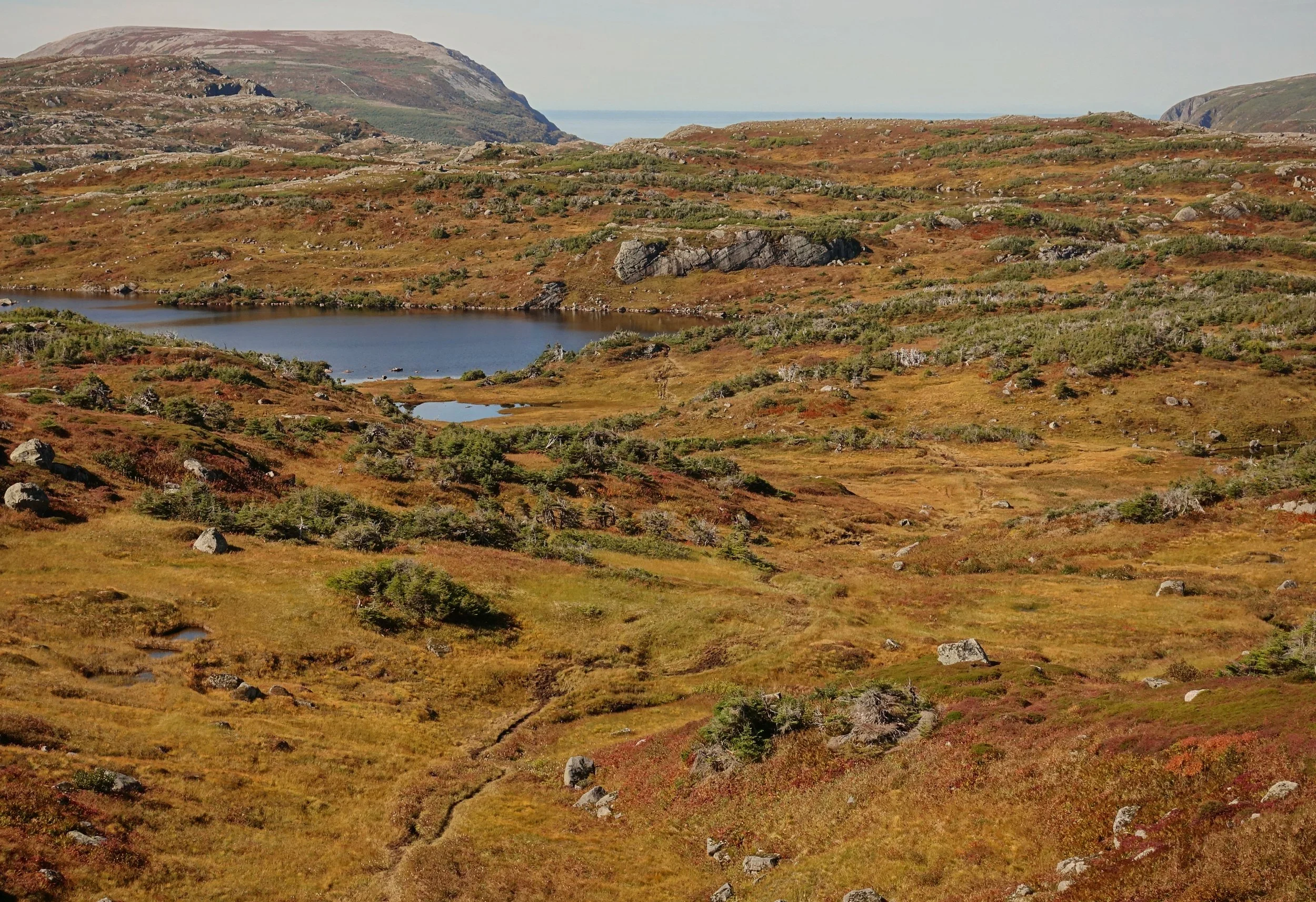 The Long Traverse backpack in Gros Morne in September in Newfoundland