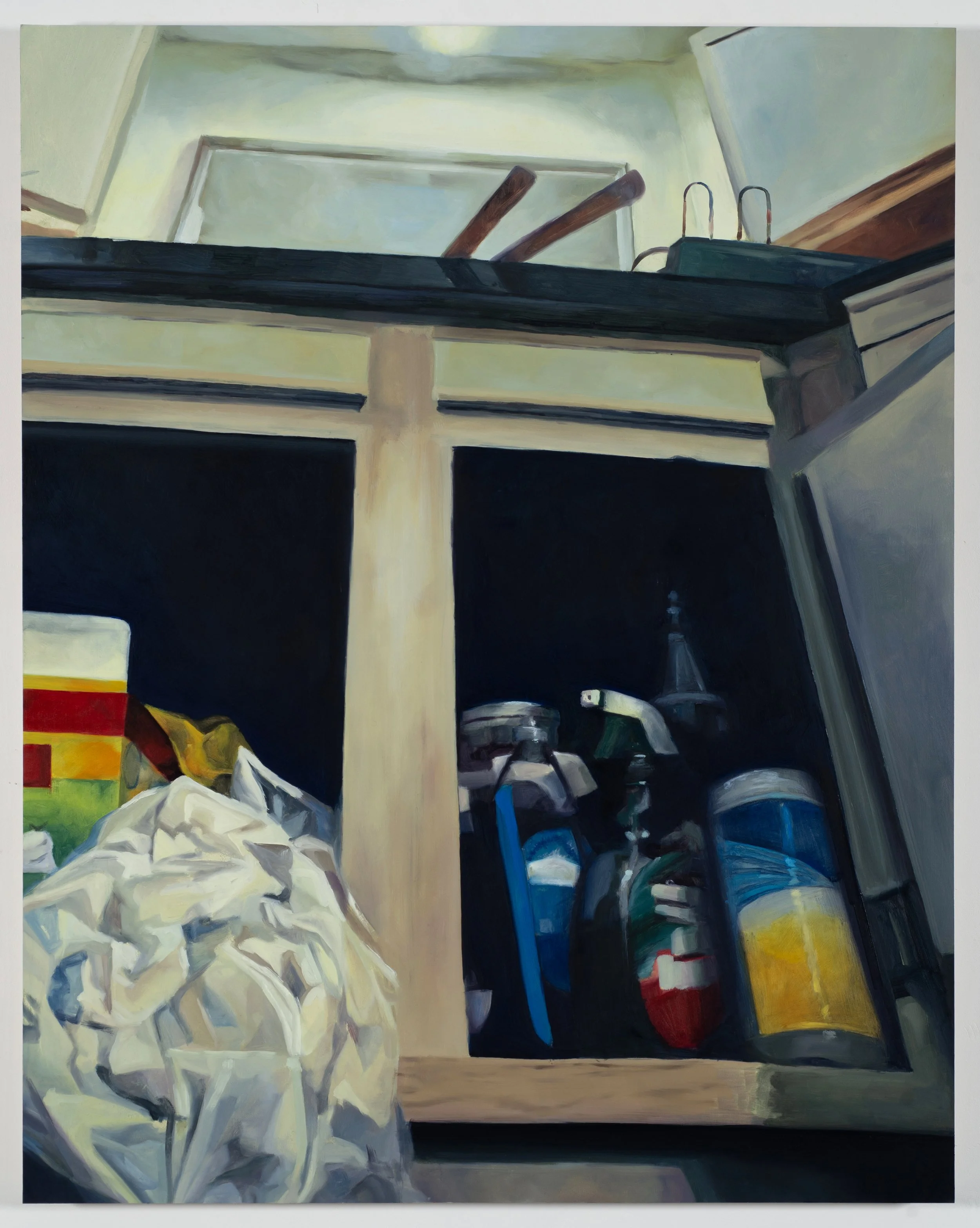 "Kitchen Sink Study," 2026, 40" x 30," oil on panel