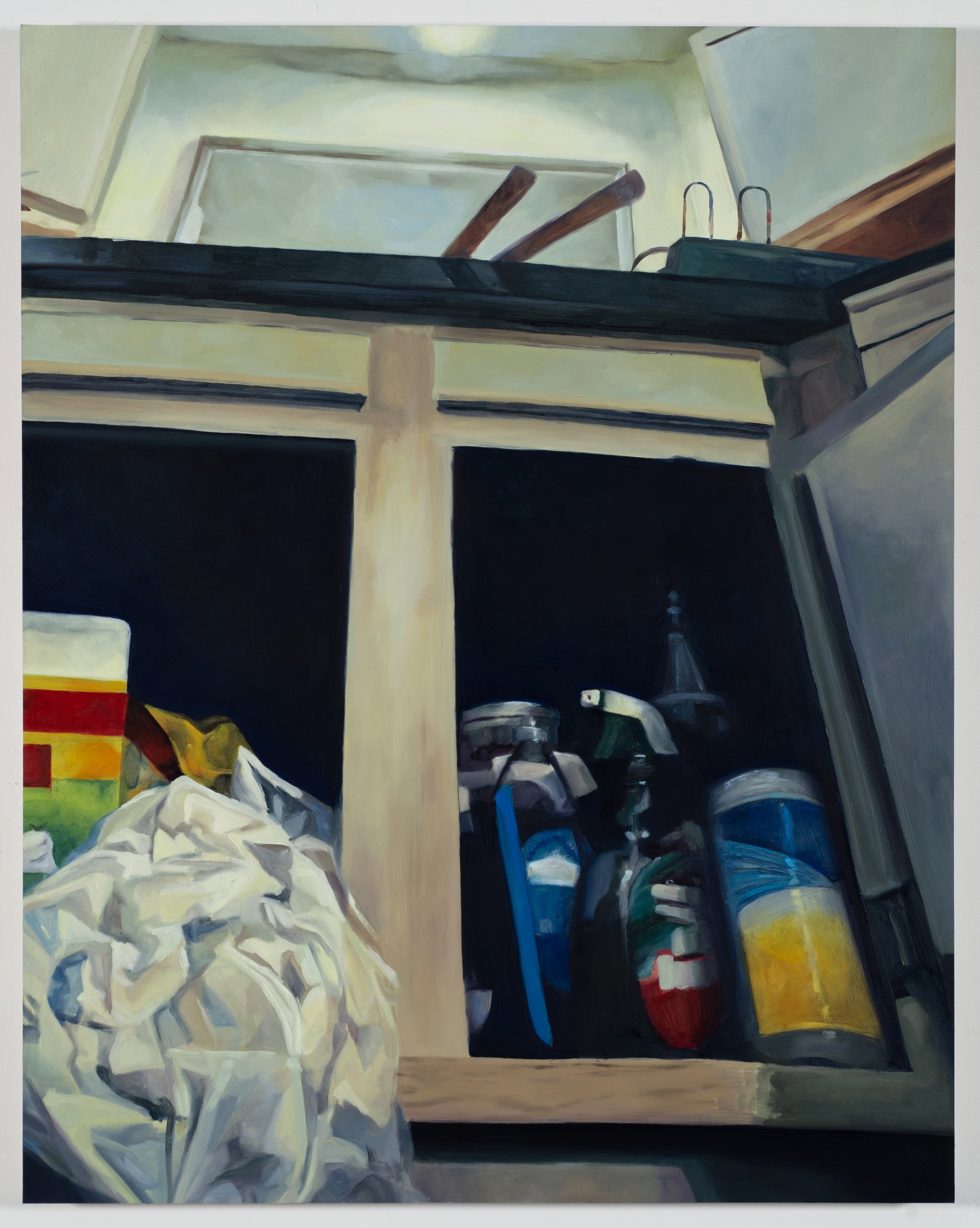 "Kitchen Sink Study," 2026, 40" x 30," oil on panel 