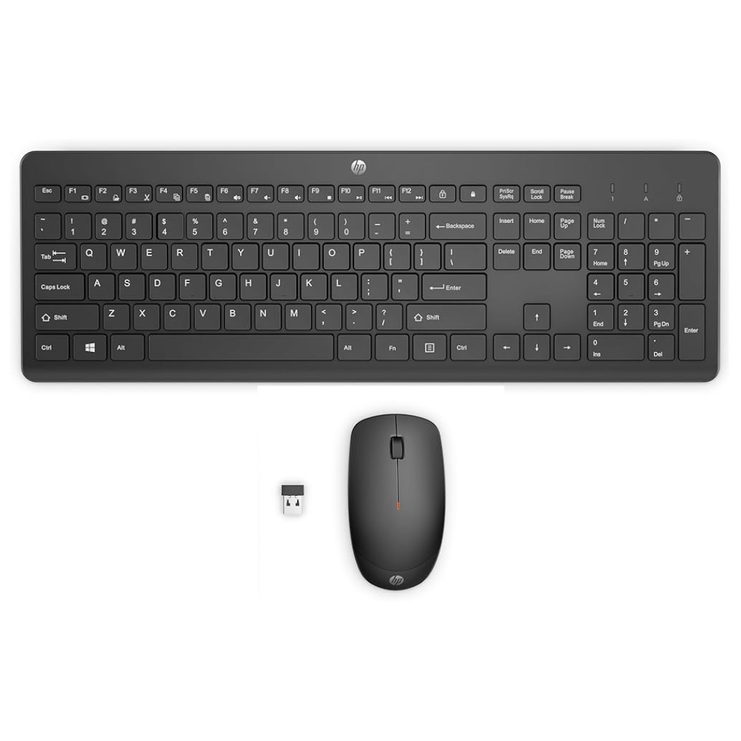 HP 230 Wireless Keyboard and Mouse Set - Black