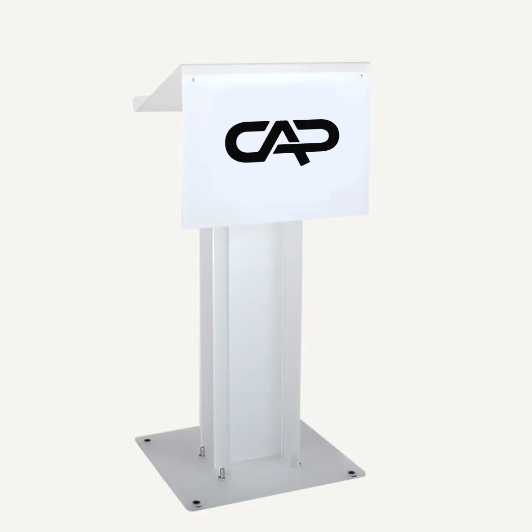 White Frosted Acrylic Lectern