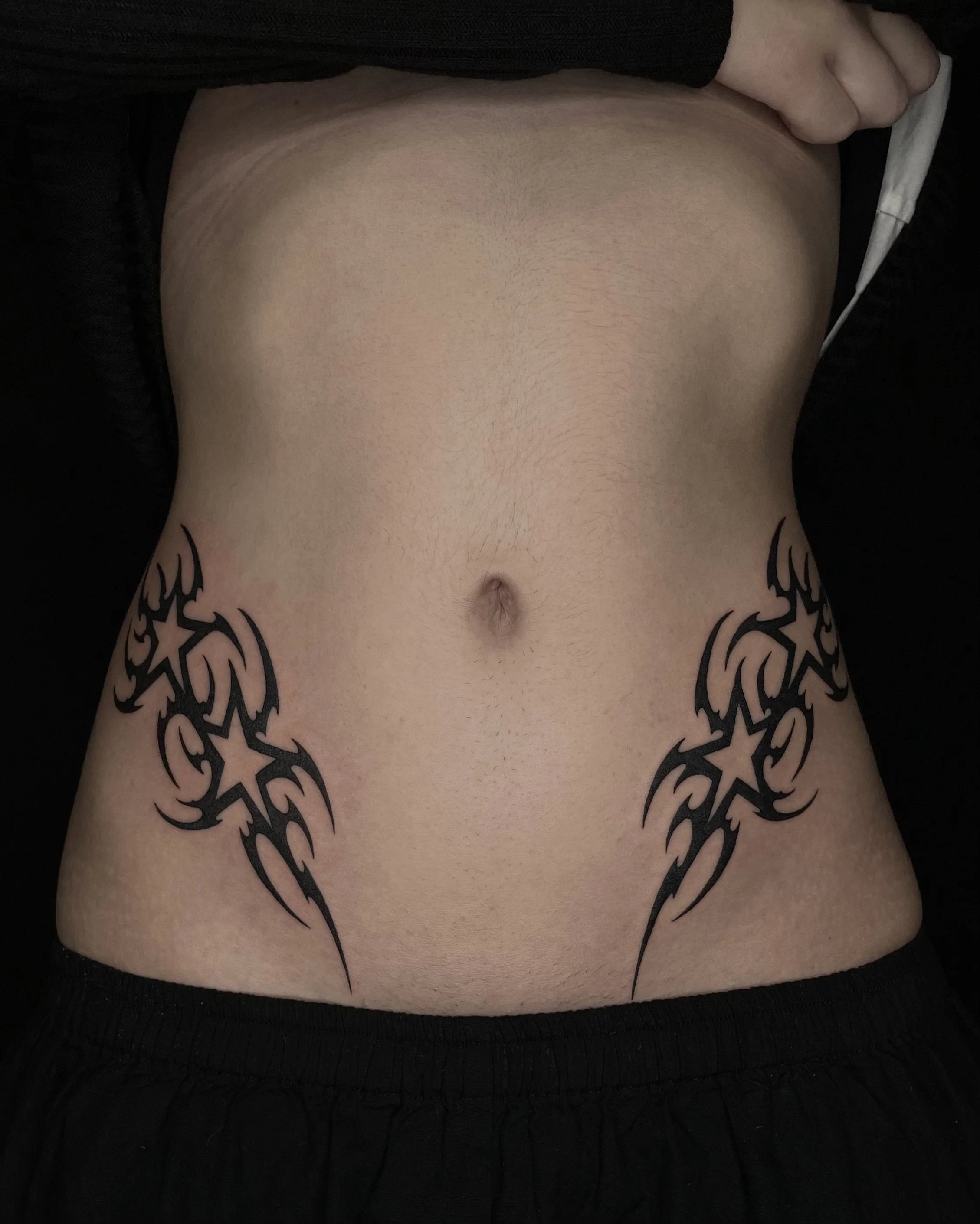 neo tribal / cyber sigilism star tattoos