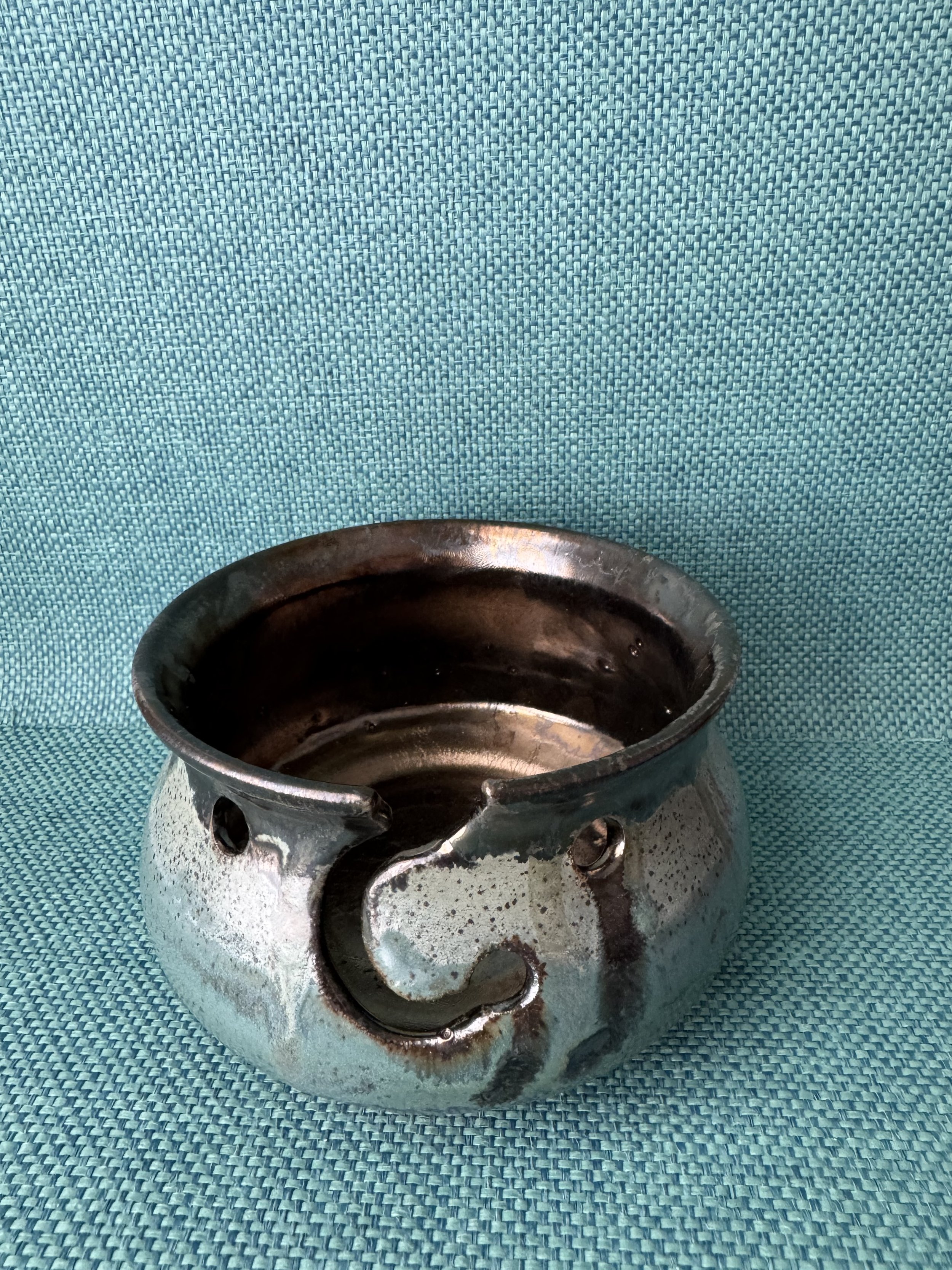 Handmade Ceramic Yarn Bowl by Jen Feldmann — Gunmetal