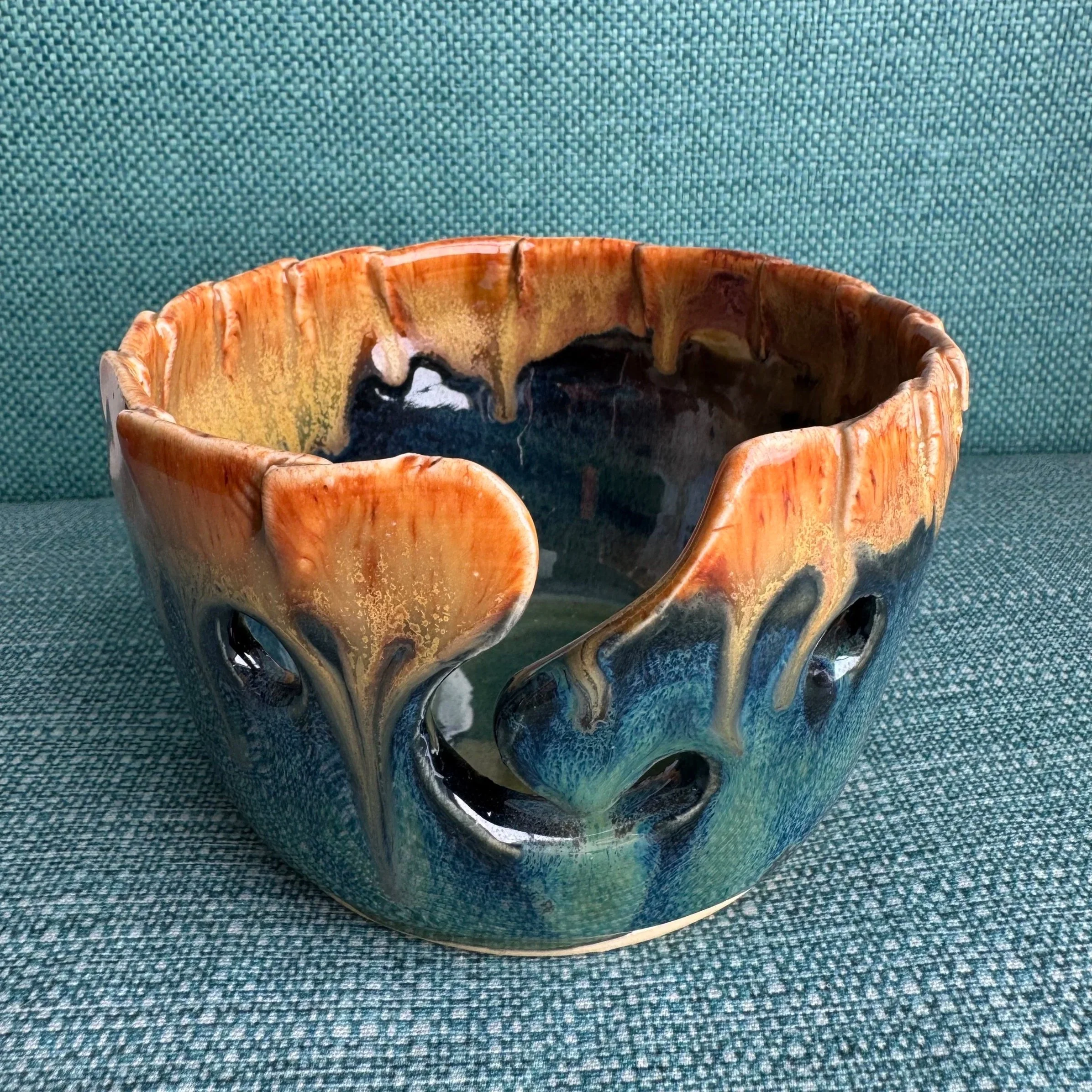 Handmade Ceramic Yarn Bowl by Jen Feldmann — Sunset Tide