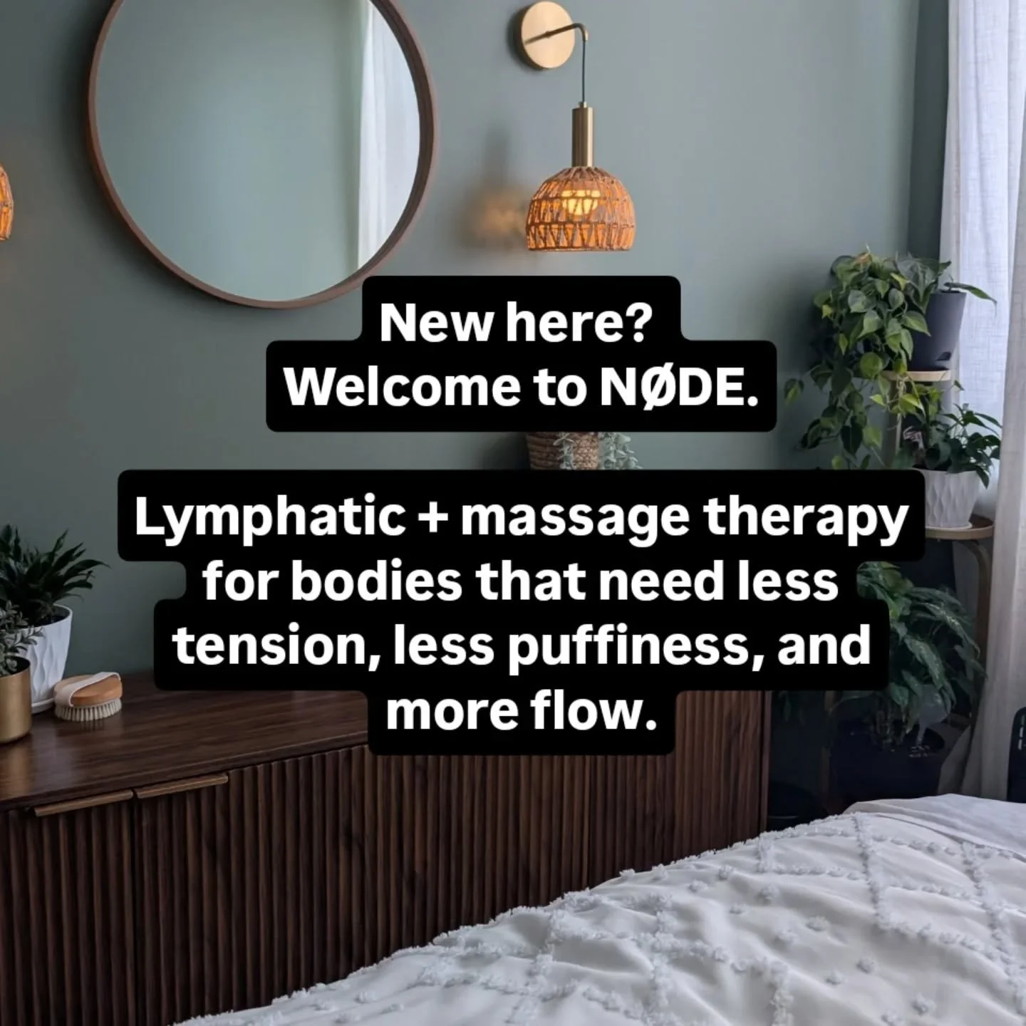 New here? Welcome to N&Oslash;DE 🖤

This page is for the puffy, tense, inflamed, stressed, recovering, overstimulated, &ldquo;why does my body feel stuck?&rdquo; people.

At N&Oslash;DE, I blend lymphatic drainage, myofascial release, sculpting mass