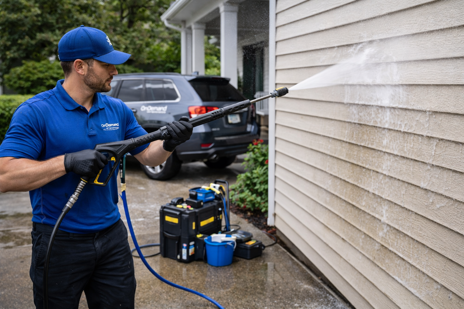 Pressure washing