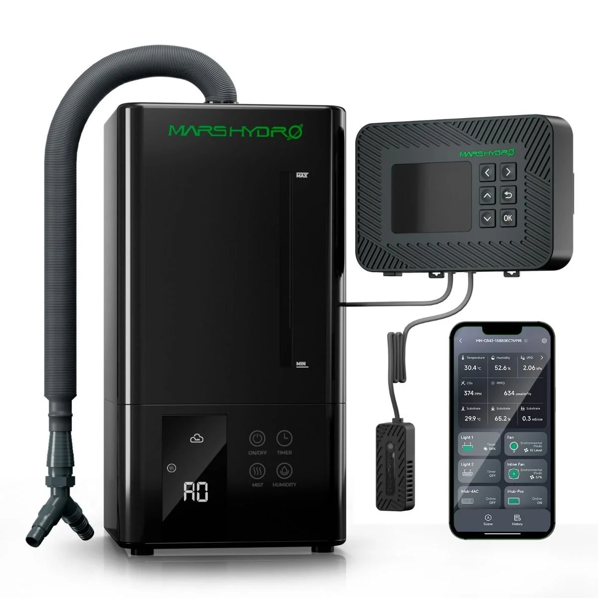 [Smart Control] Mars Hydro 6L Indoor Cool Mist Humidifier for Plants with Smart iControl Controller