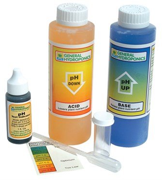 General Hydroponics® pH Control Kit - 4pc - 8oz pH UP, 8oz pH DOWN, 1oz Indicator, & Vial