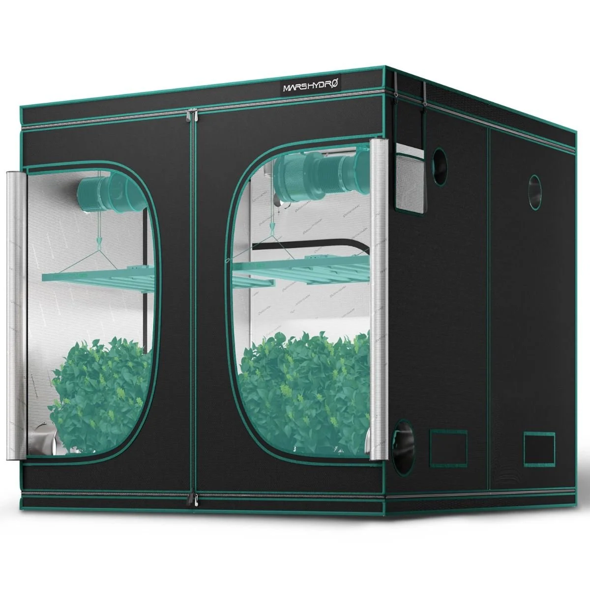 Mars Hydro 8'x8' Grow Tent 96''X96''X80'' – 1680D Light-Proof Tent with High Reflection