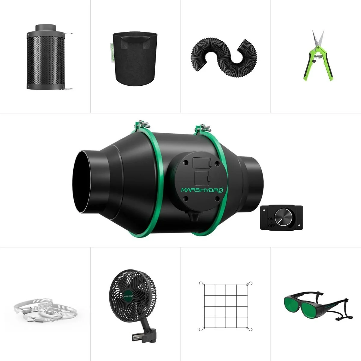 2025 Mars Hydro 4-Inch iFresh Inline Duct Fan Kit