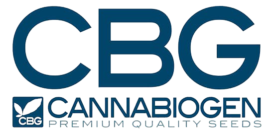 Logo with the text 'CBG CANNABIAGEN Premium Quality Seeds' and a butterfly icon.