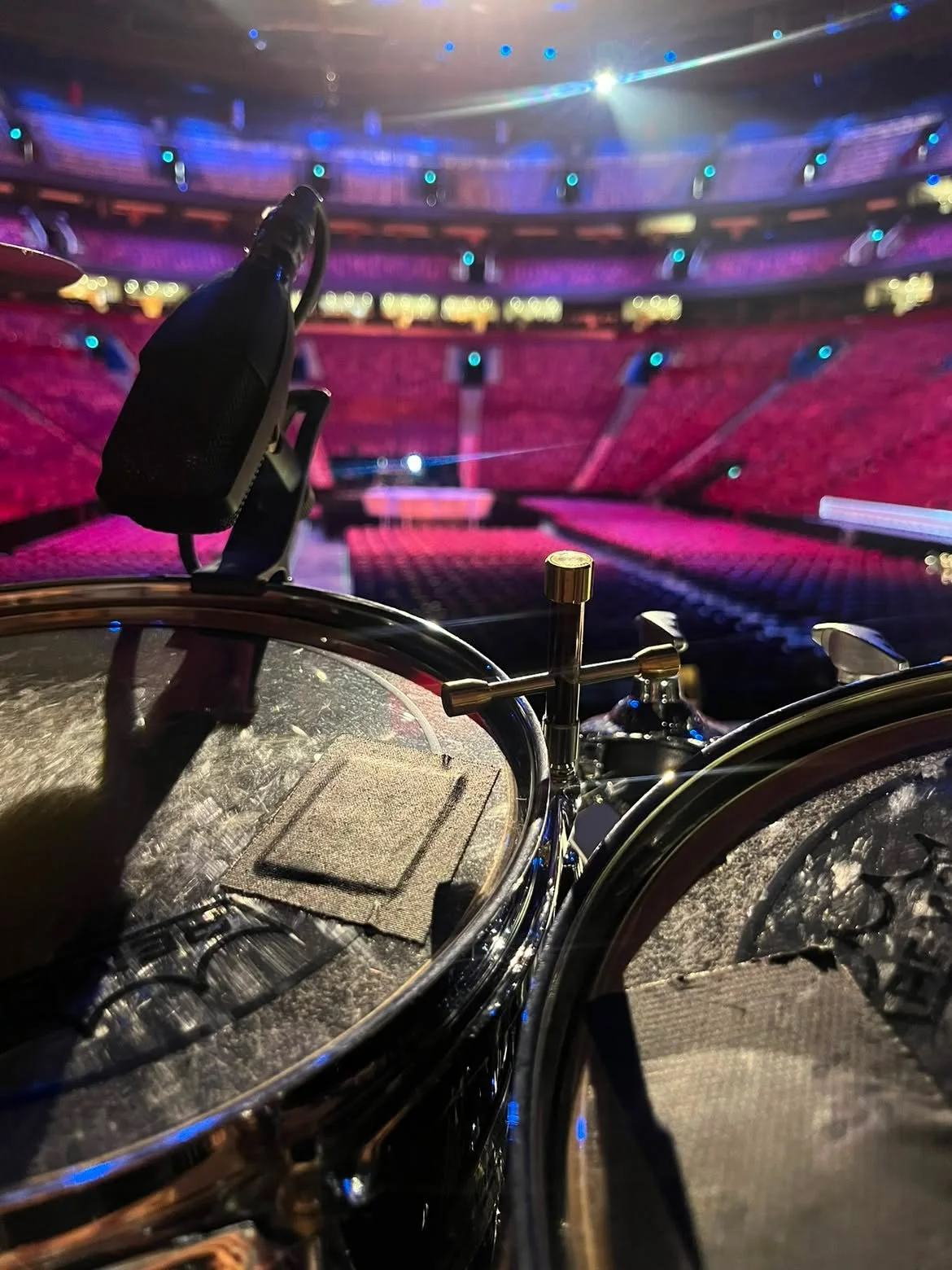 DG drum key on stage in an arena. Anubis on stage.