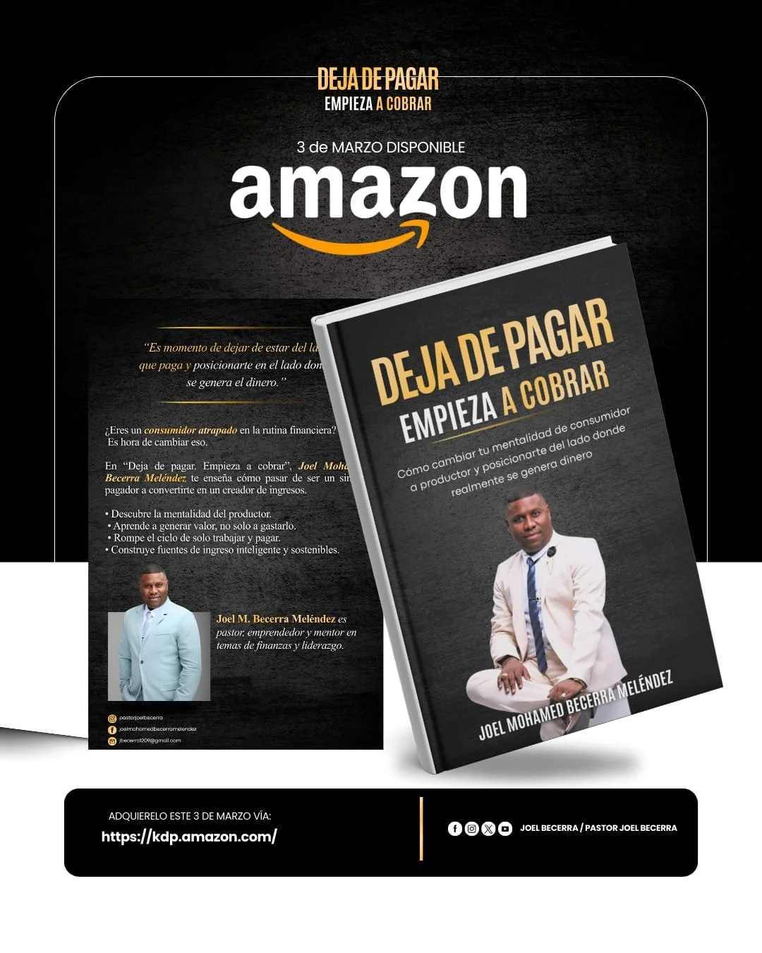 Presentan el libro “Deja de pagar. Empieza a cobrar”, una obra sobre mentalidad financiera y generac