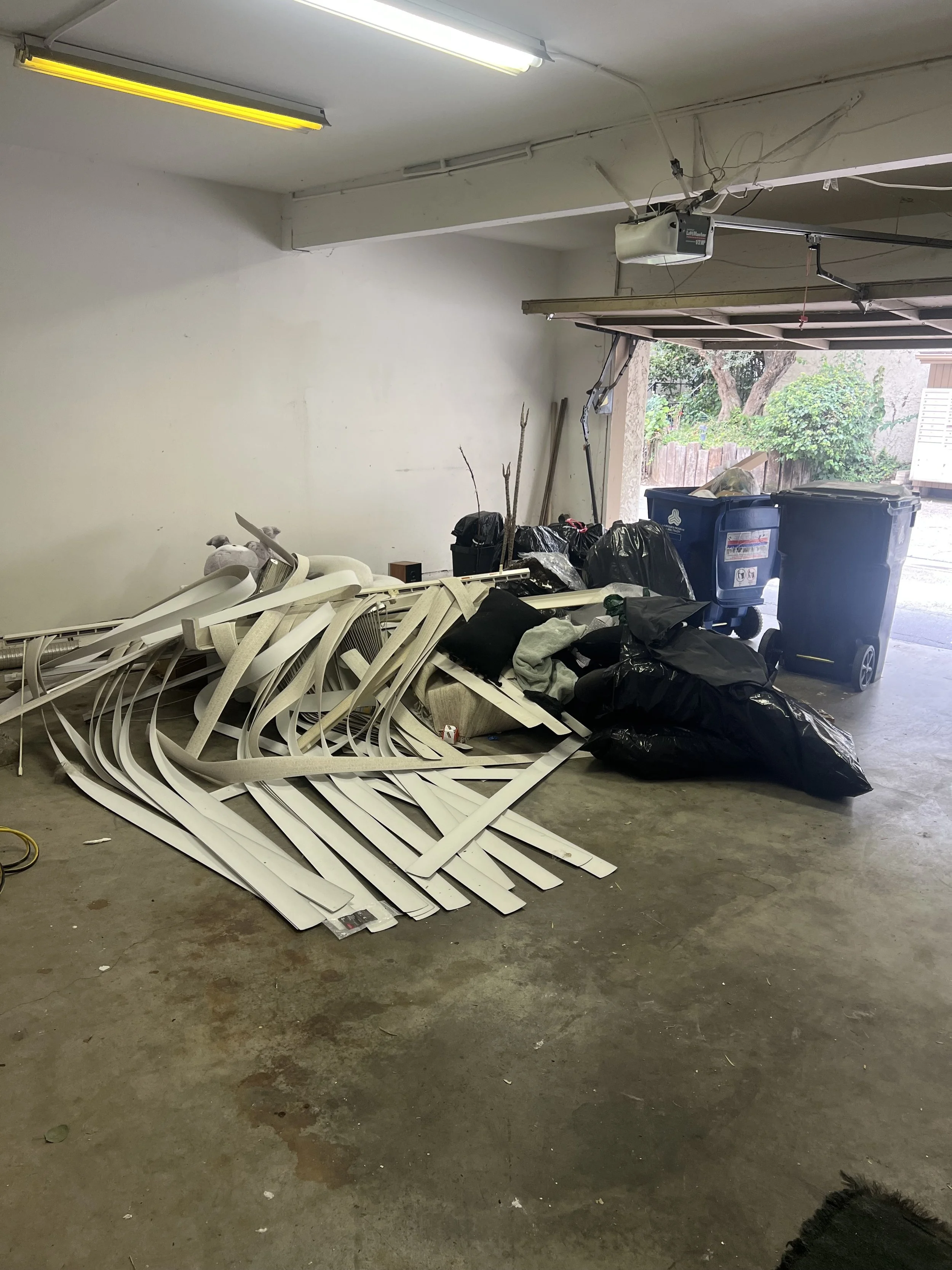 garage cleanout for a realtor client hours before open house