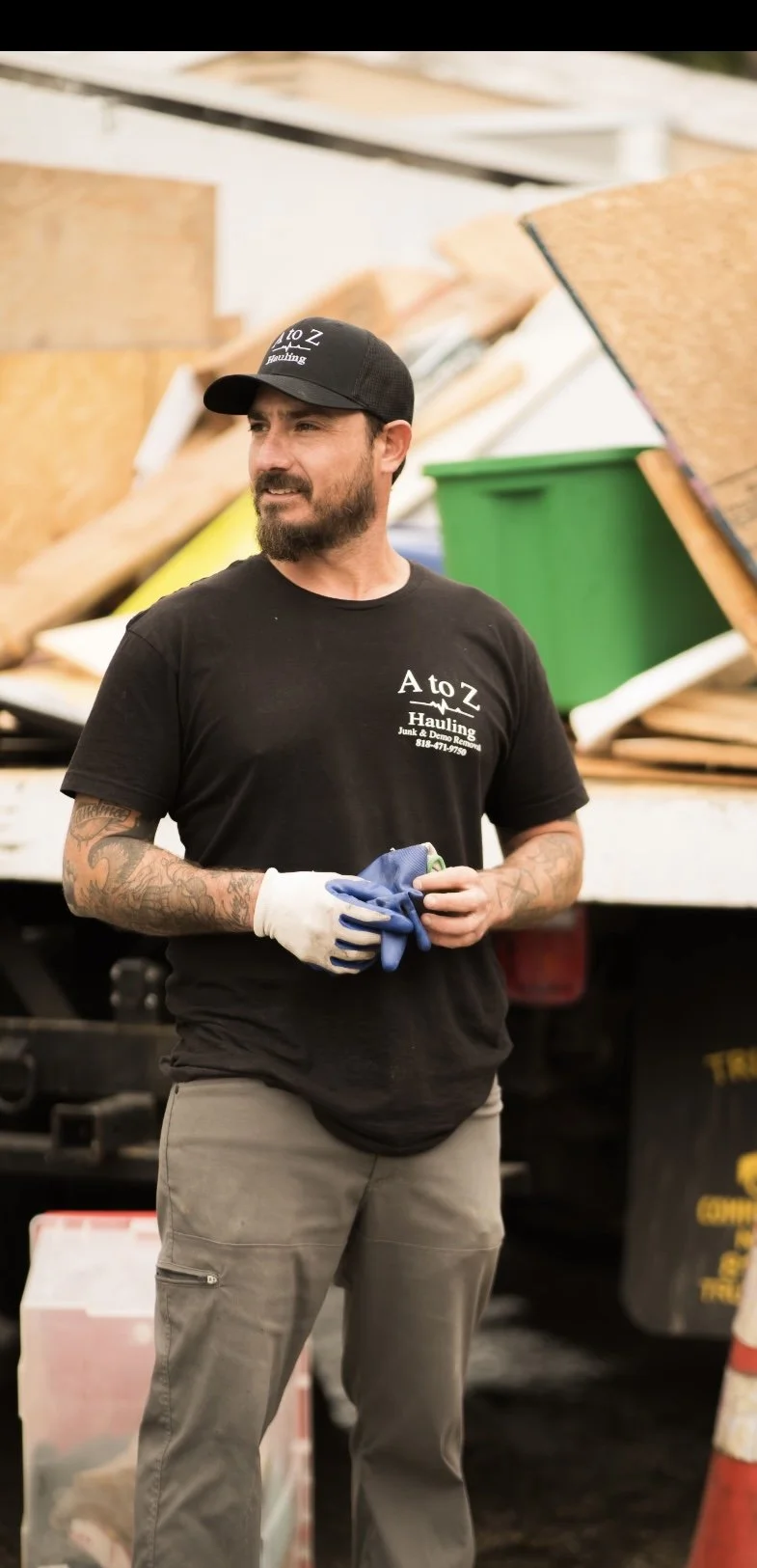 A to Z owner but the truck on a property cleanout in burbank Ca