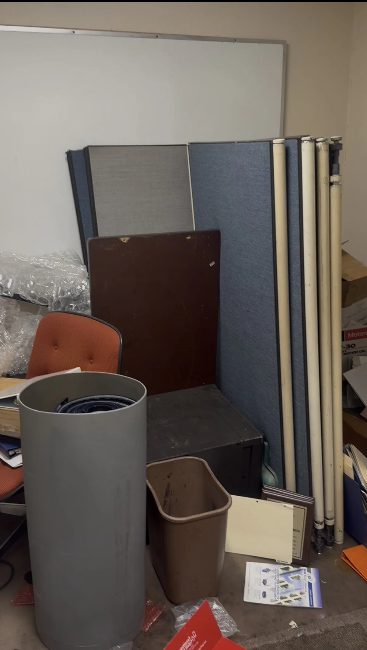 A to Z Hauling Junk removal in the process of doing a office cleanout
