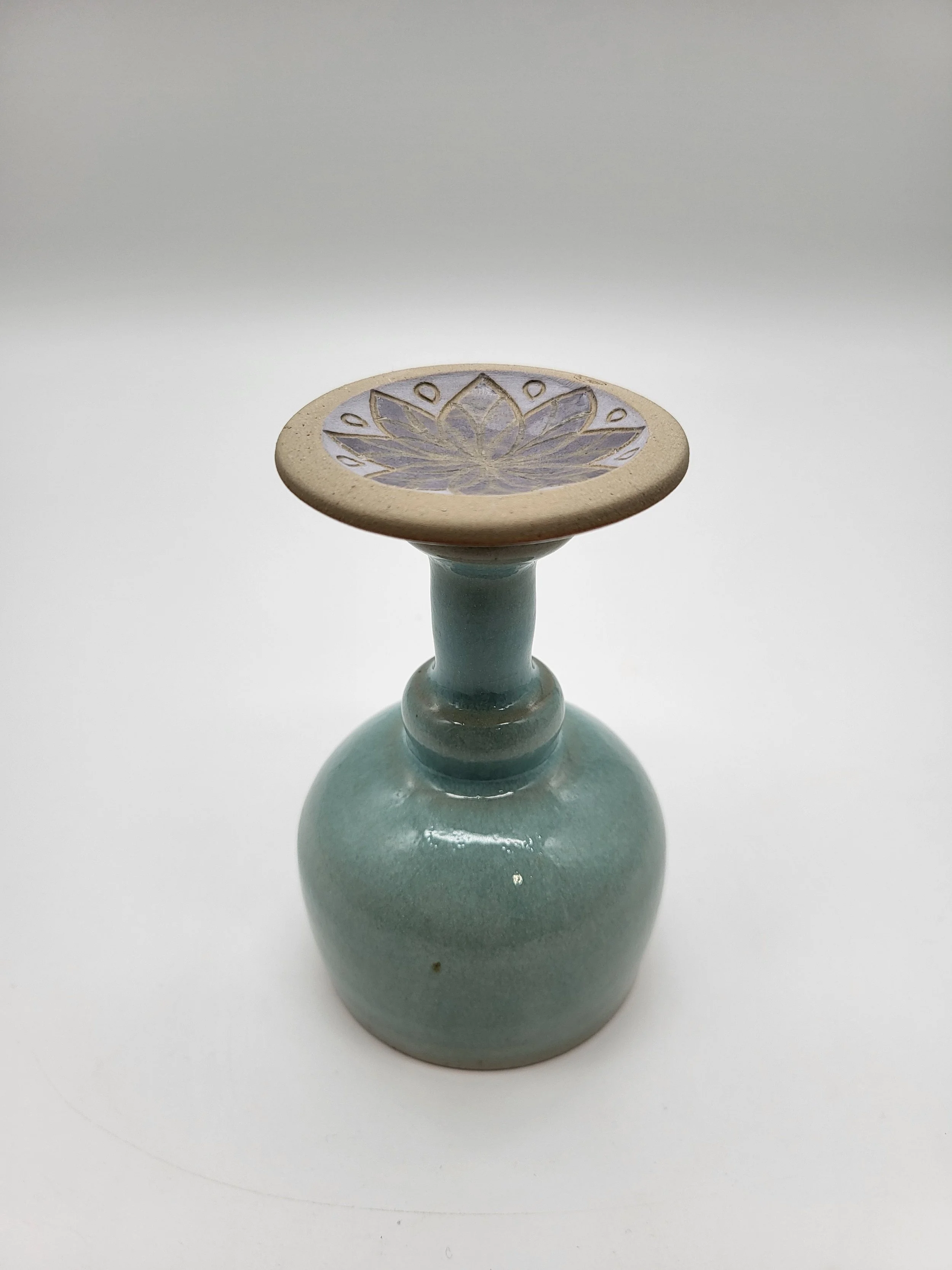 Calice 7 Libre-Argile bleu turquoise petit rond mandala violet 03.jpg