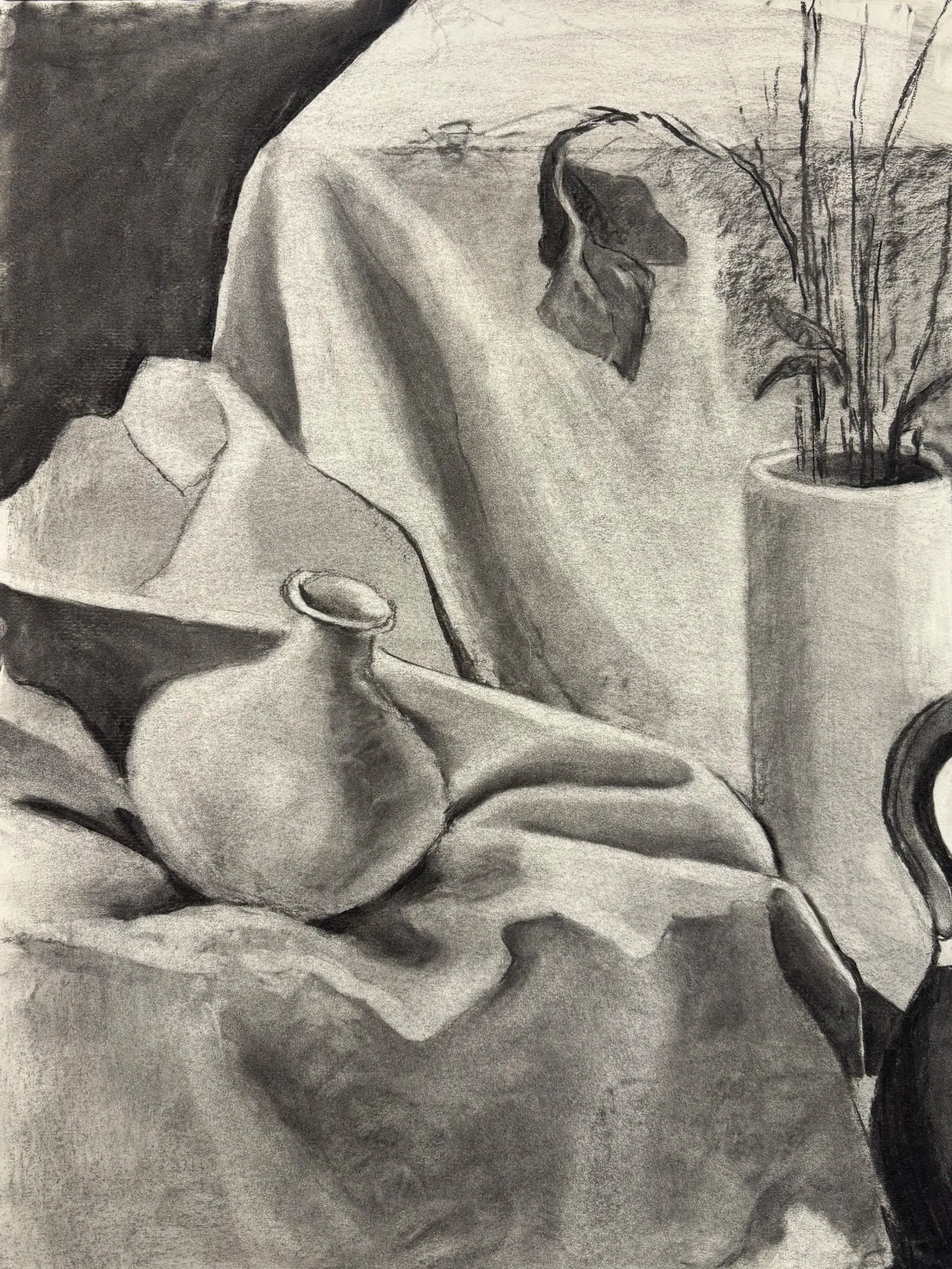 Still-Life Study, 2025 | Charcoal on paper