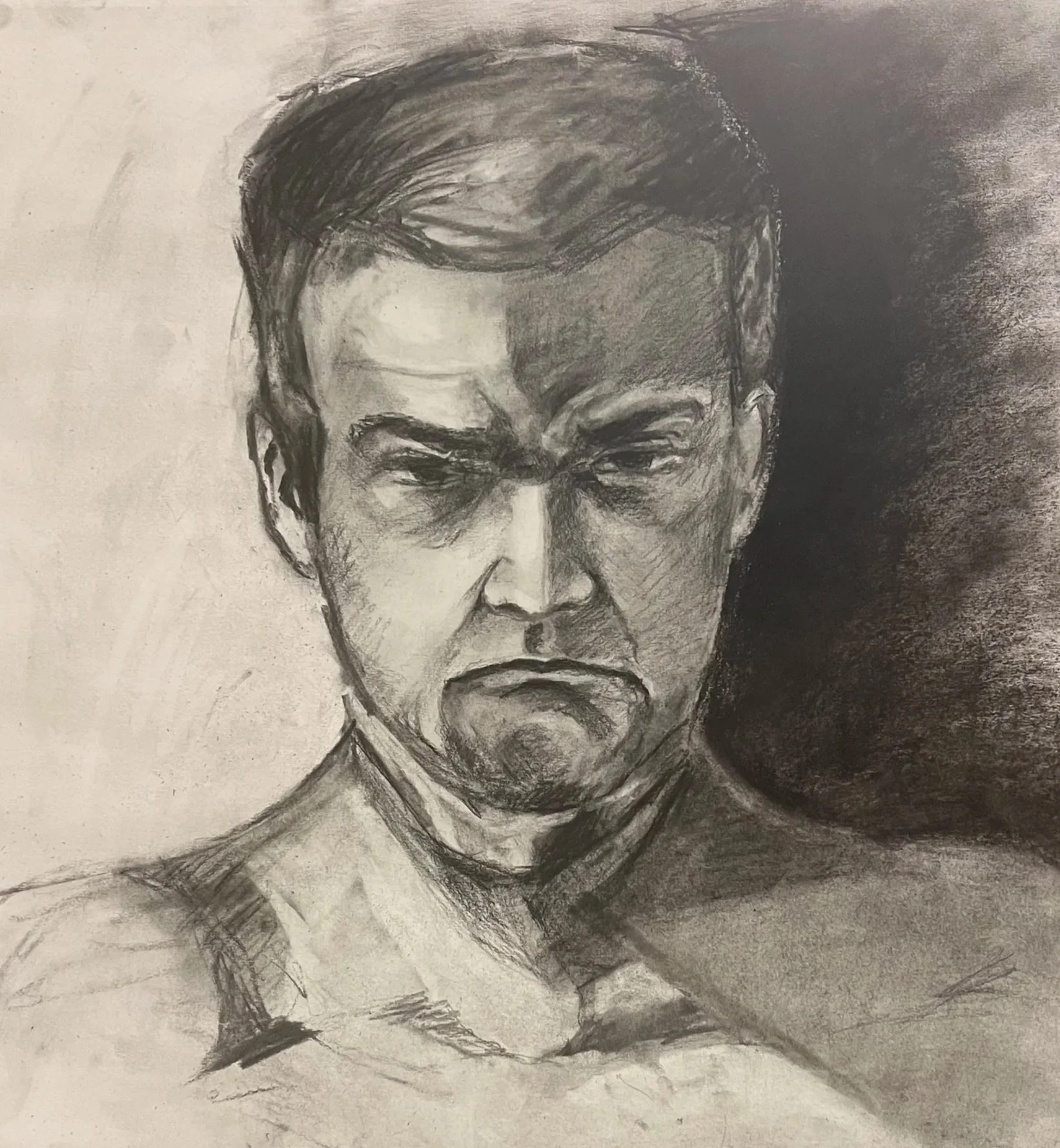 Portraiture Study, 2023 | Charcoal on paper