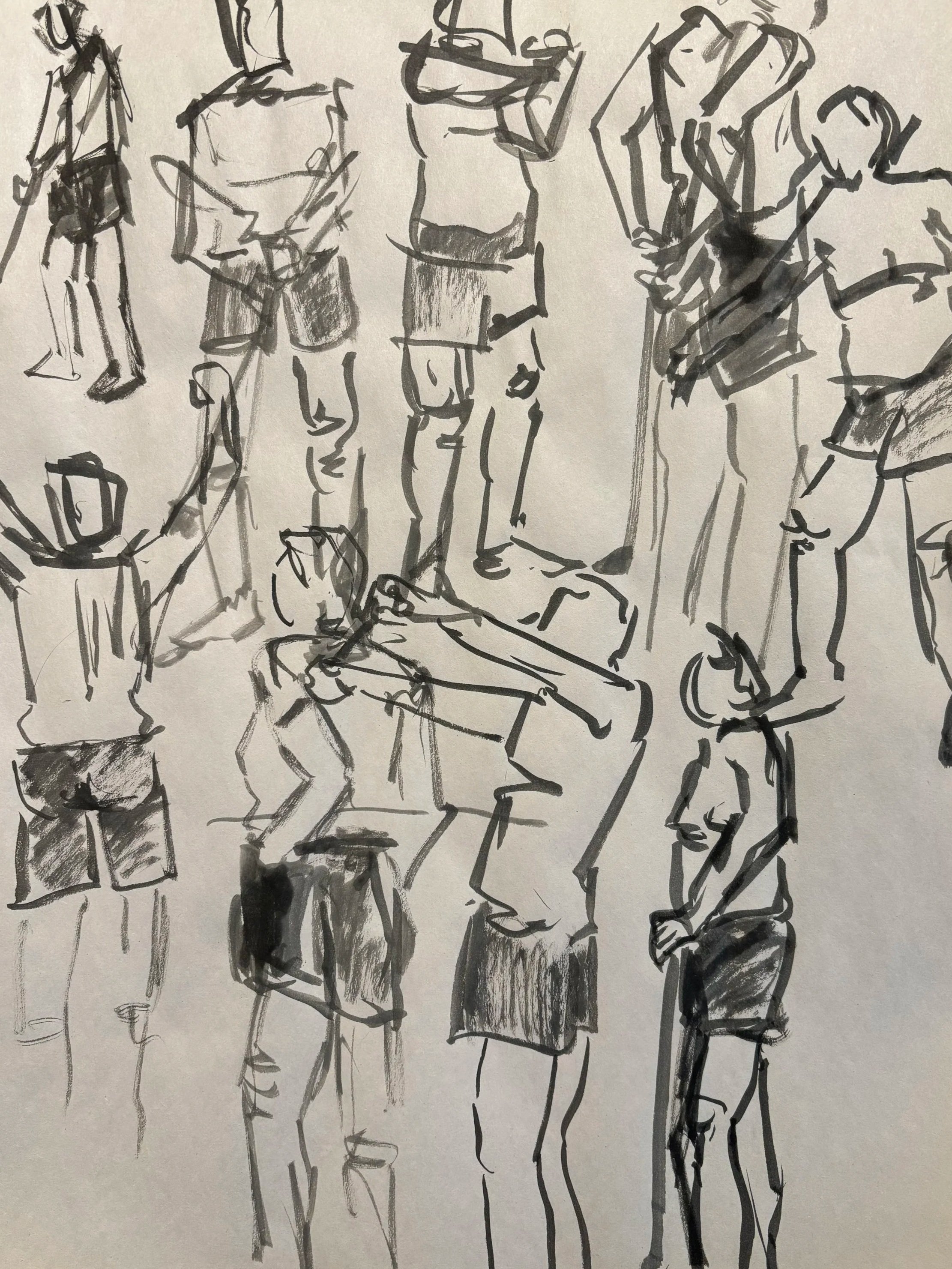 Figure in motion study, 2025 | Ink on paper