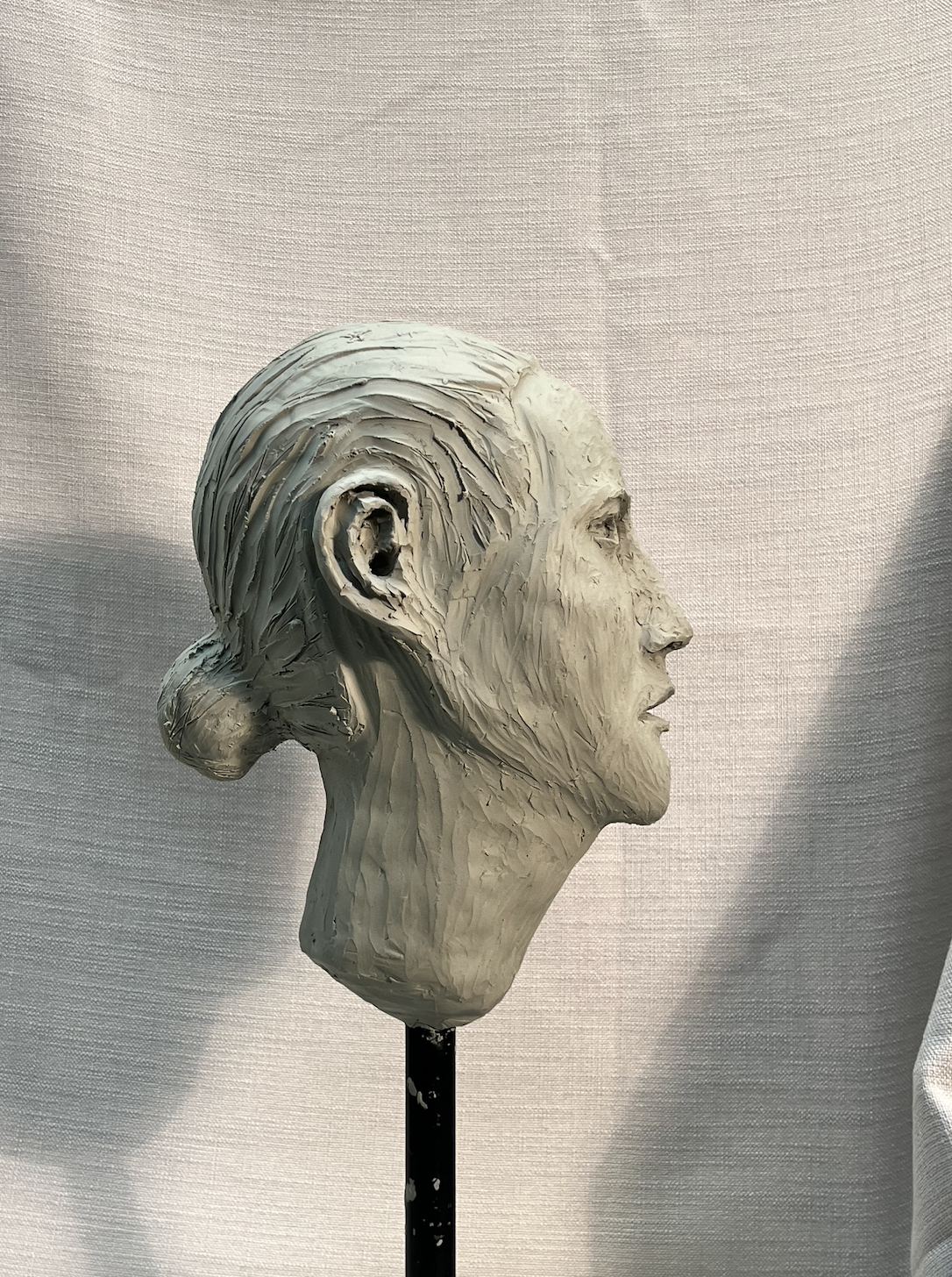 clay head side, life size