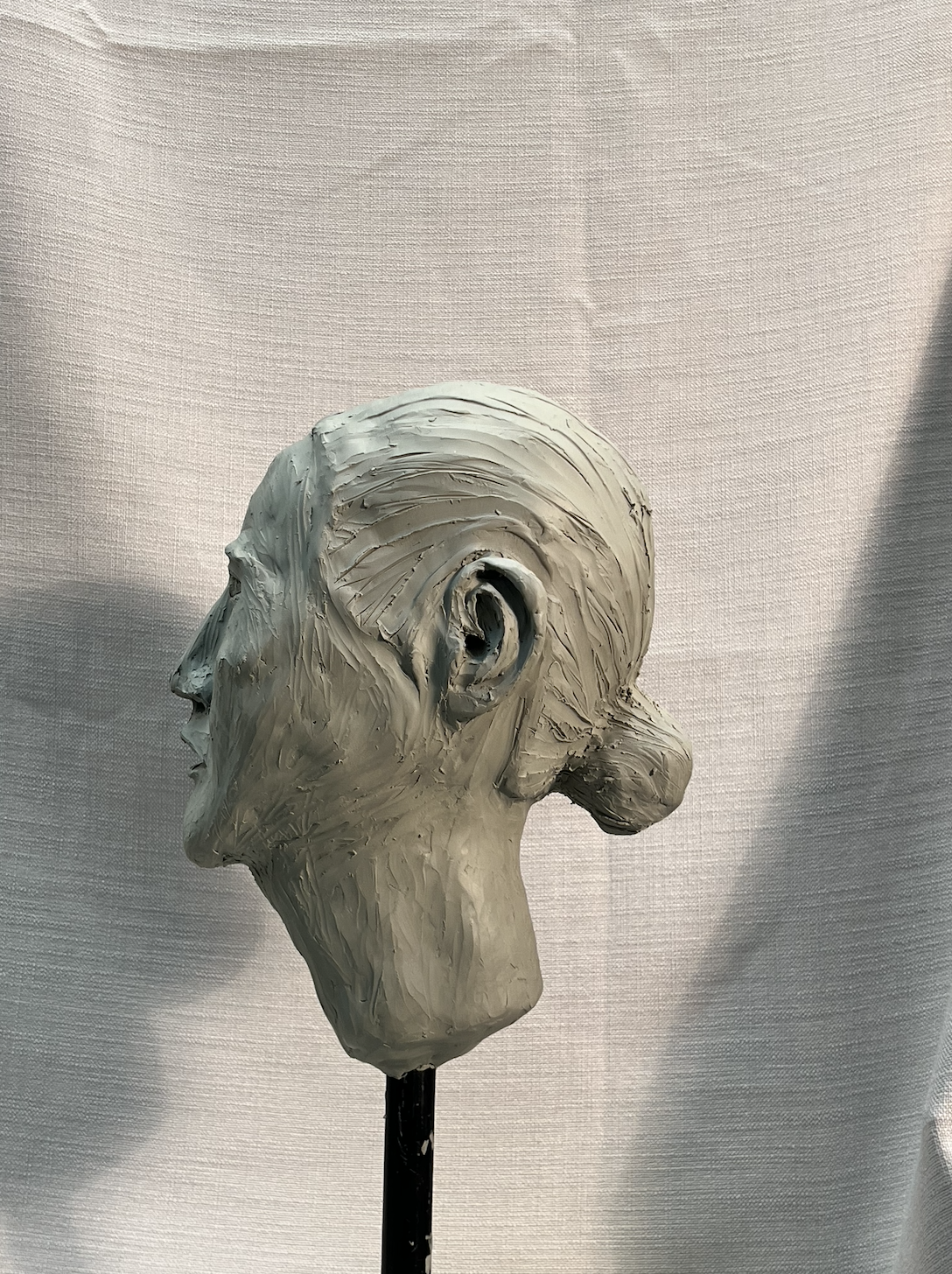 clay head side, life size