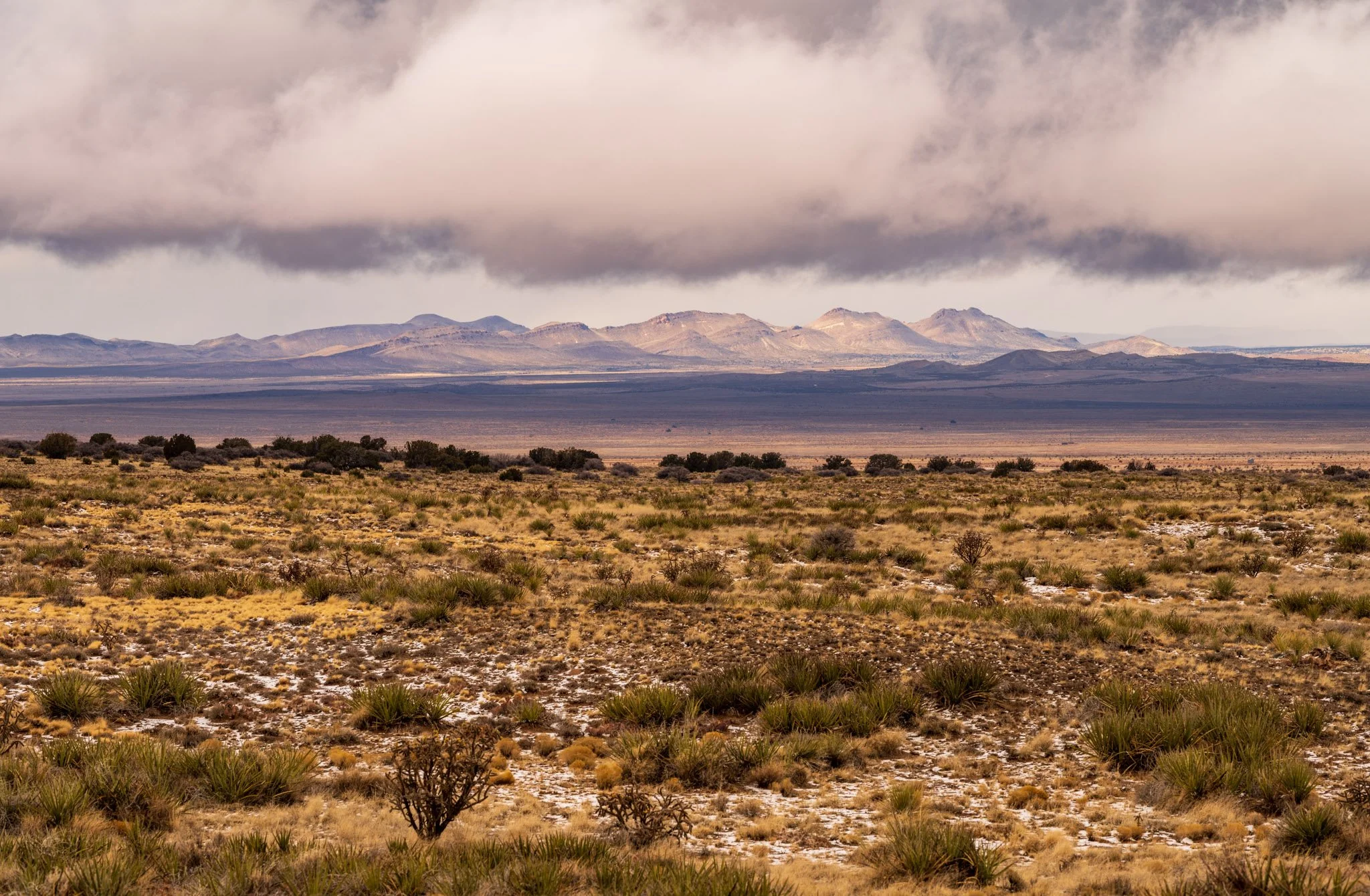 Snow Squall In The Desert  | US-380 New Mexico