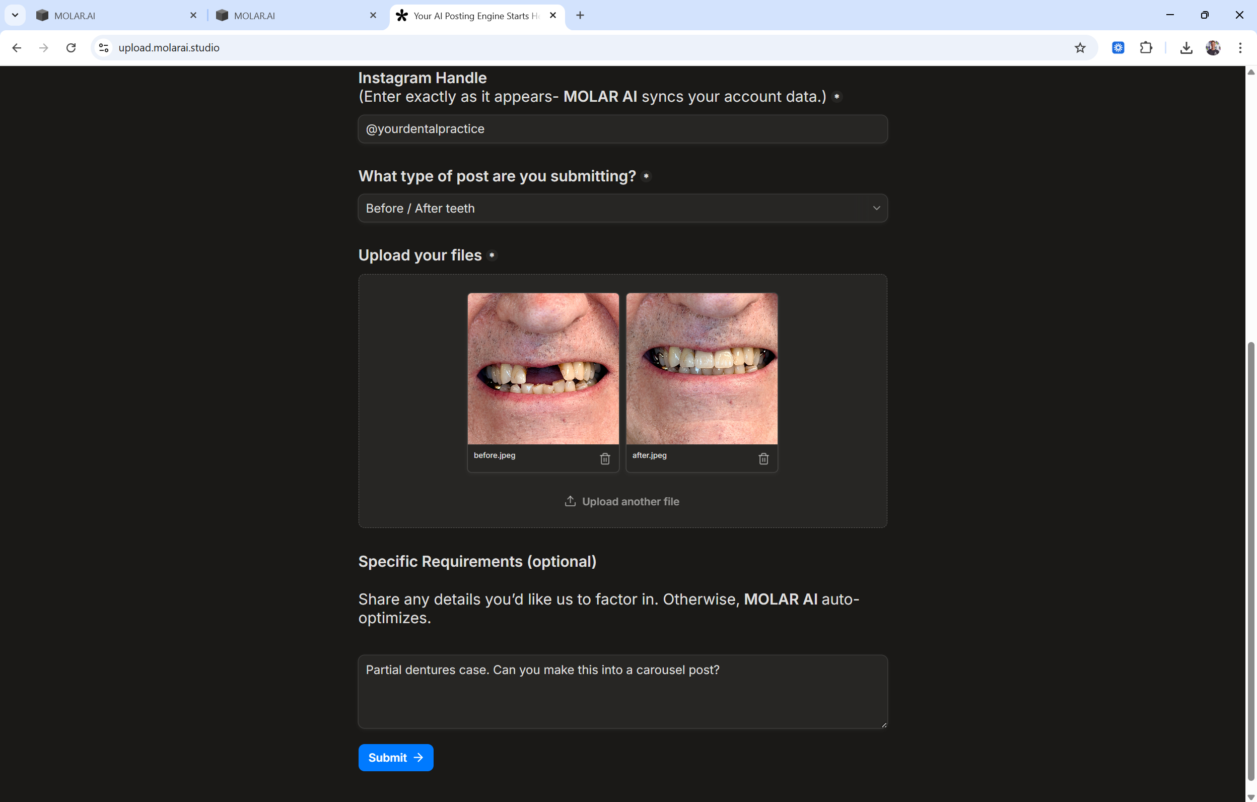 A collage of images related to dental care, including cartoons of teeth, a dentist's office, and happy people at the dentist, with a large red X over the entire collage.