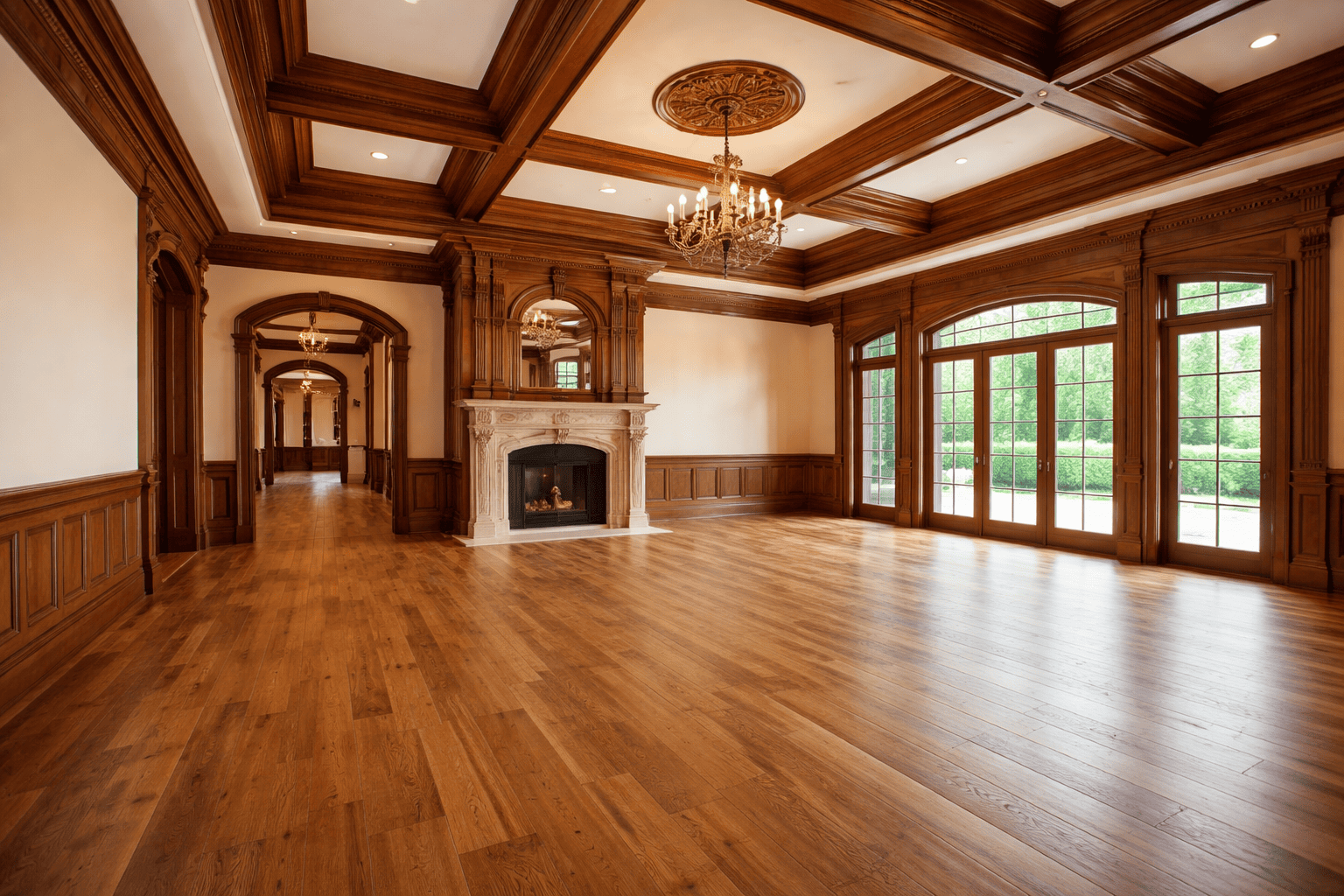 Interior painting and staining completed by Vita Painting in Birmingham, Michigan.