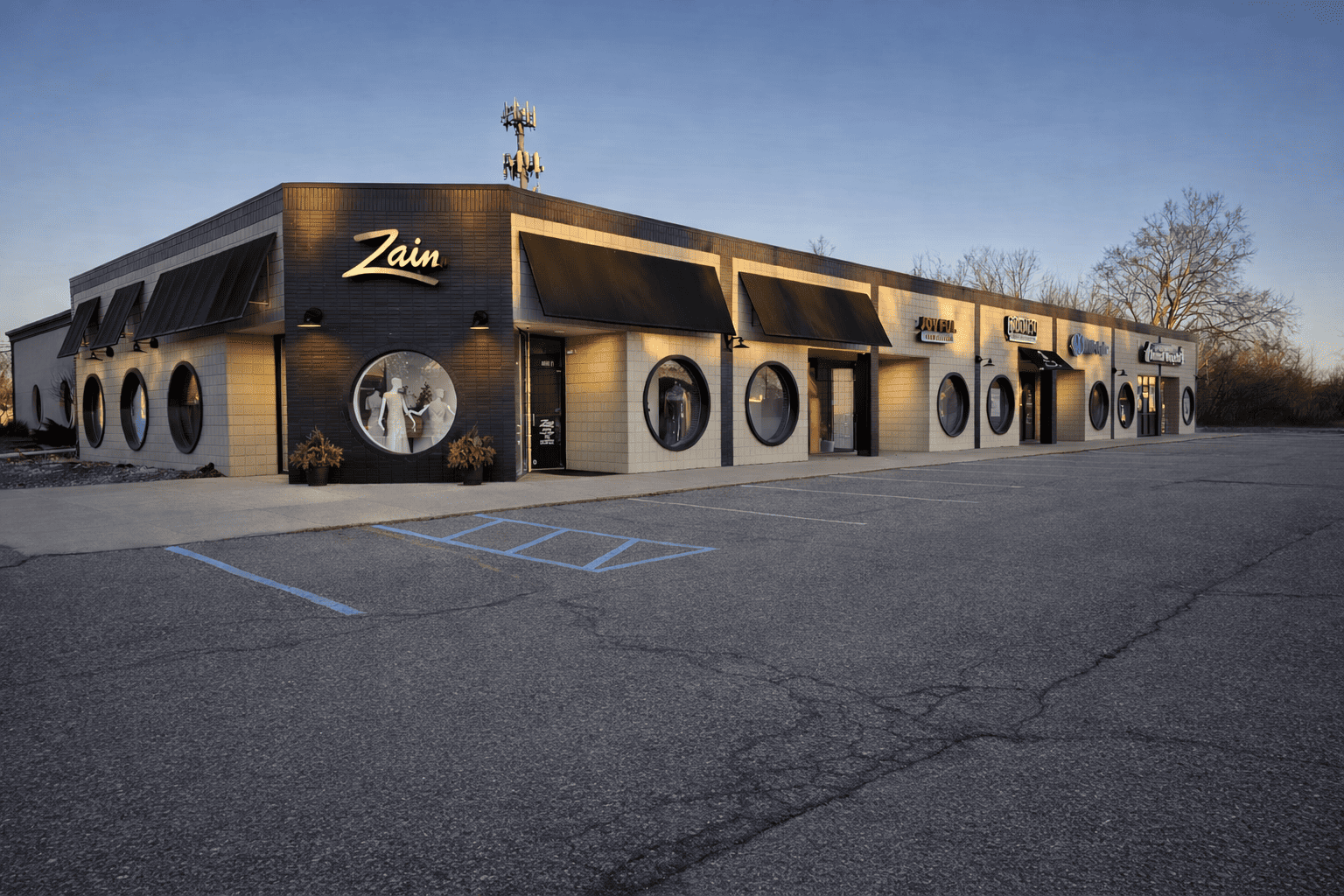 Retail building exterior painting completed by Vita Painting in Troy, Michigan.