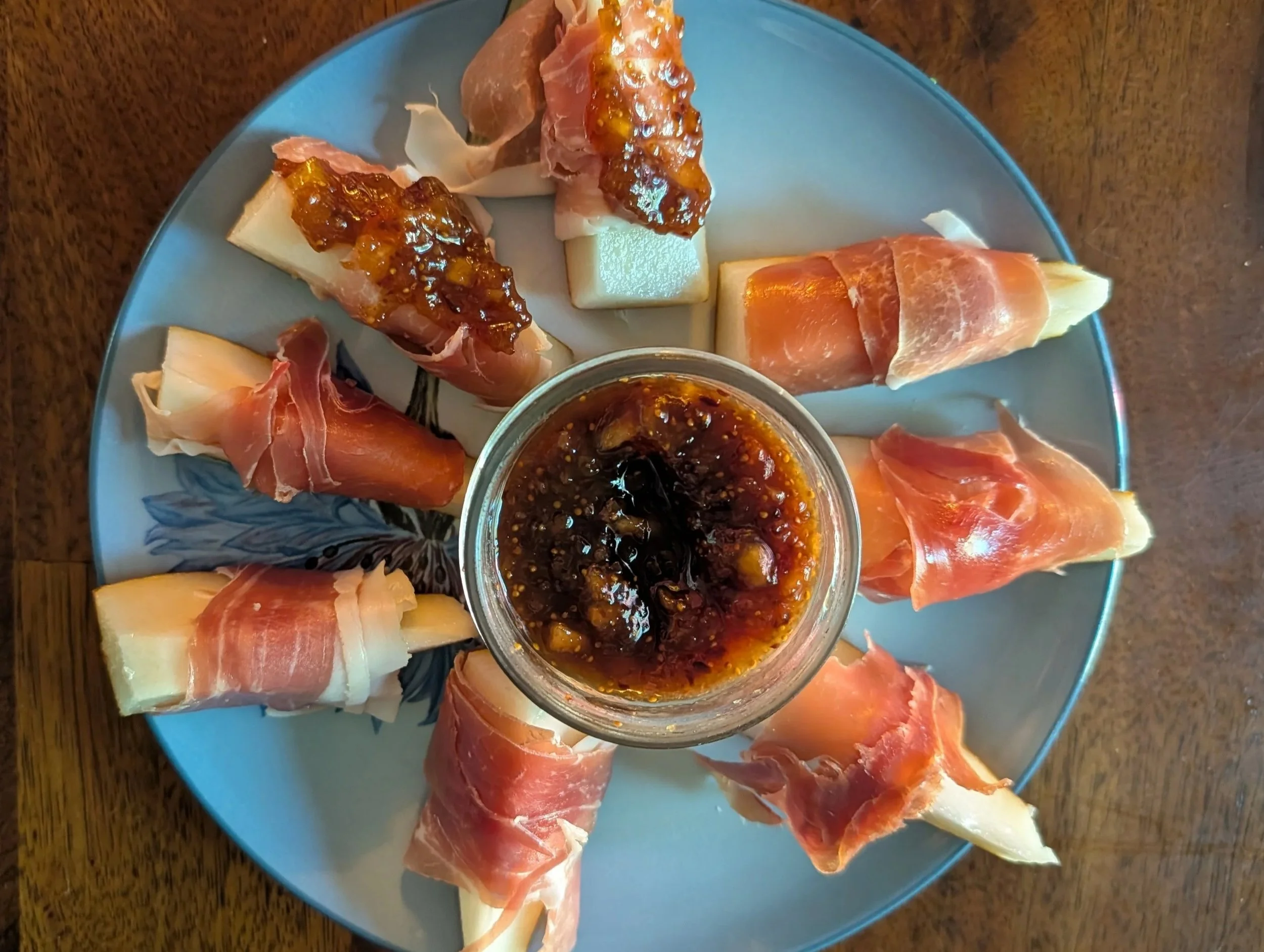 Pears w/Fig Jam &amp; Prosciutto
