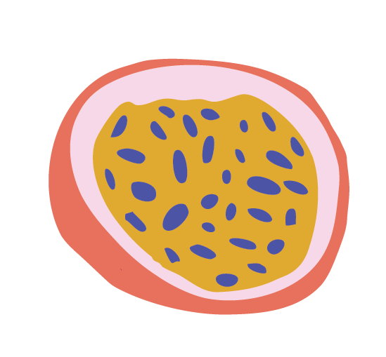 Illustration of a cartoonish cell with a nucleus containing blue and purple structures.