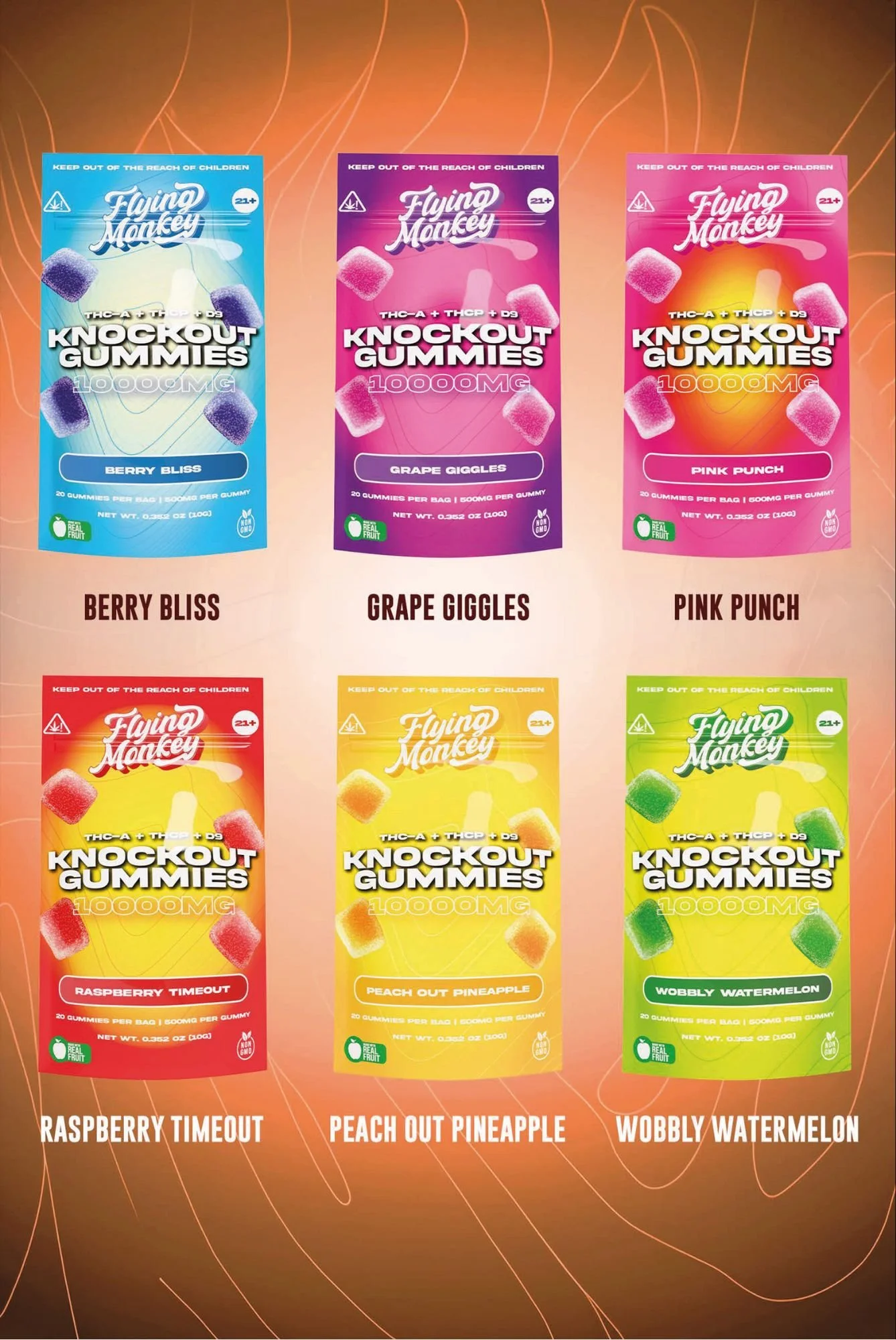 FLYING MONKEY KNOKOUT 10000MG THC-A+THC-P GUMMIES