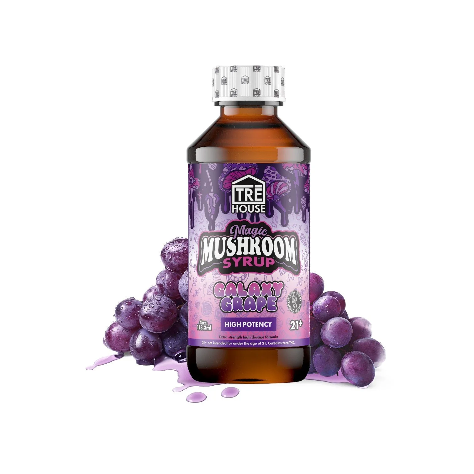 TREHOUSE MAGIC MUSHROOM SYRUP -4OZ- (12x6 PACK)- 72PC-MC