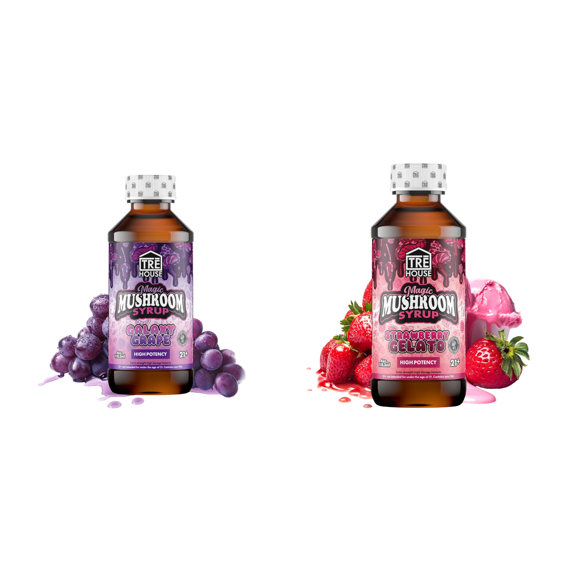 TREHOUSE MAGIC MUSHROOM SYRUP -4OZ- (12x6 PACK)- 72PC-MC