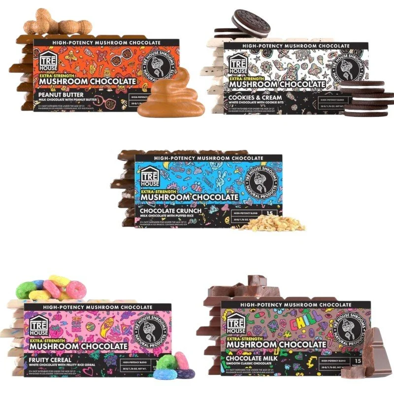 TREHOUSE EXTRA STRENGTH MUSHROOM CHOCOLATE-10 CHOCOLATES-(10X12PACK)-120PC-MC