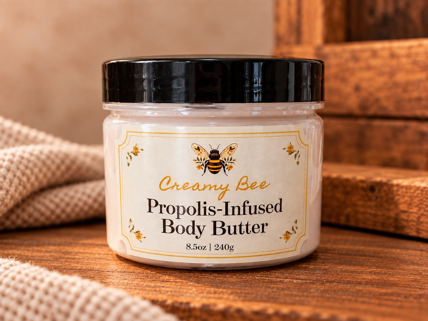 Creamy Bee Propolis Infused Body Butter