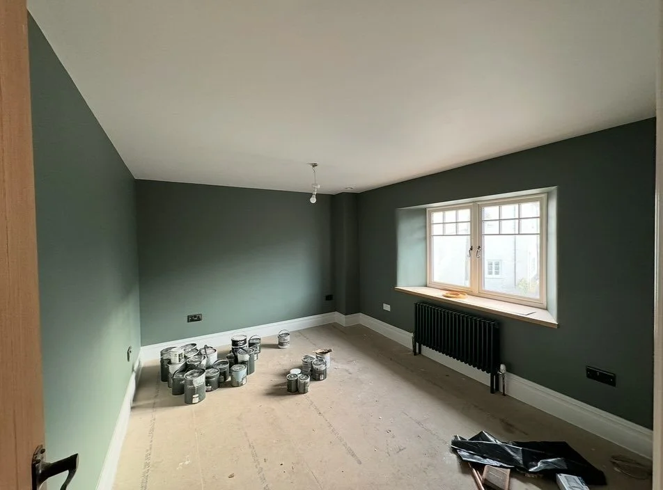 Home office completed and ready for flooring