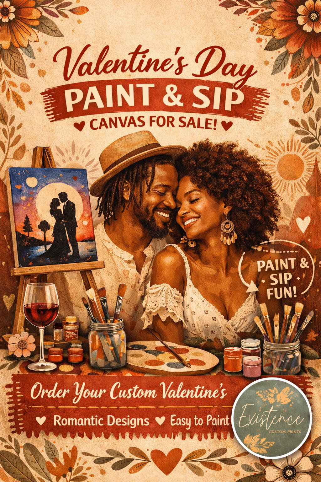 Valentine's Day Paint Canvas