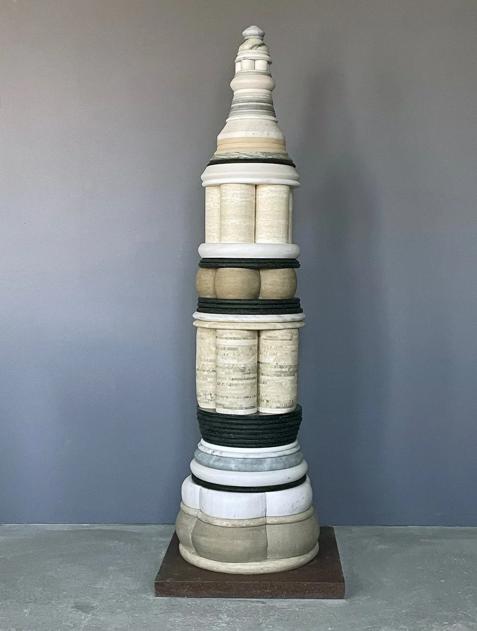 Lost Stories 14, 2026
Marble, travertine & granite, 90 x 23 x 23 inches