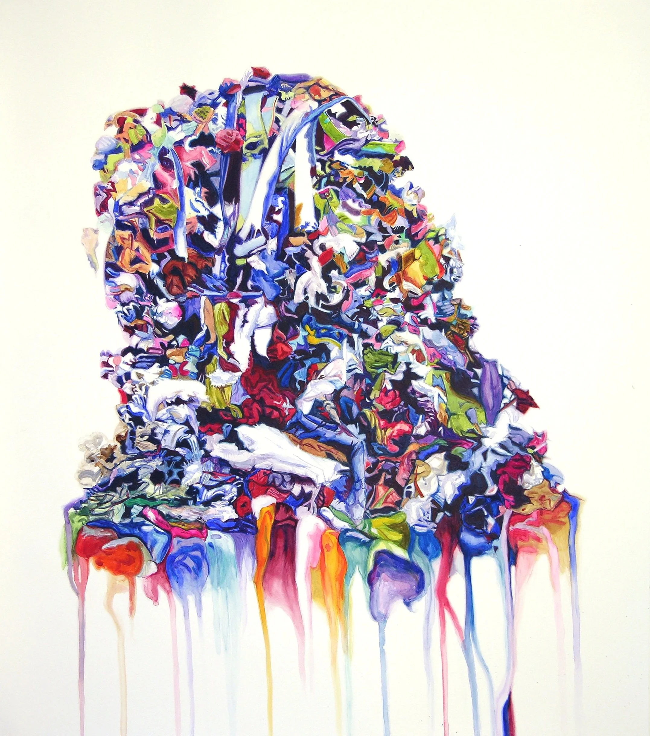 Eighteen Months, 2009, watercolor and collage on paper, 30 x 22 inches