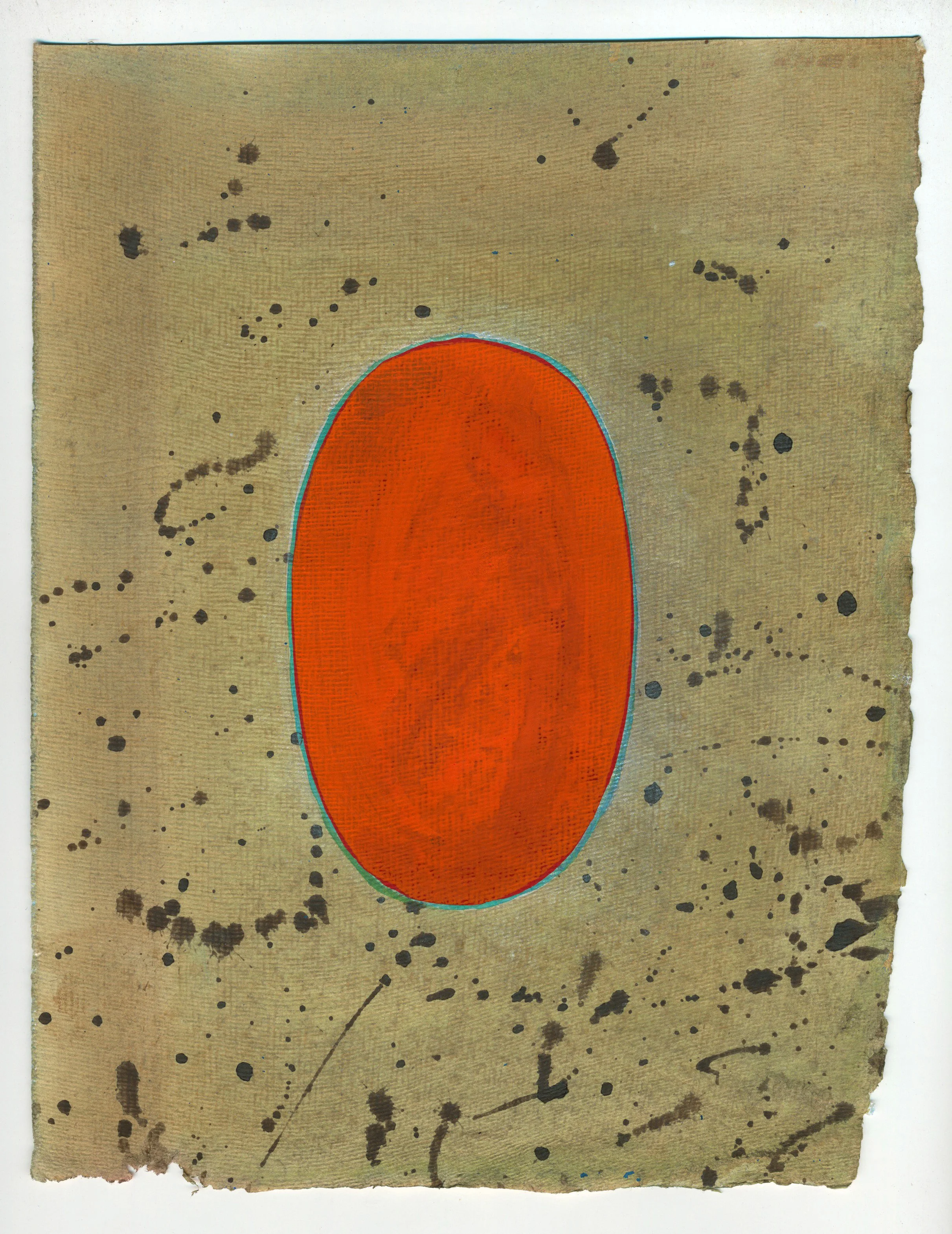 Lingam 115, 2002, gouache and acrylic on paper, 10 x 7 1/2 inches
