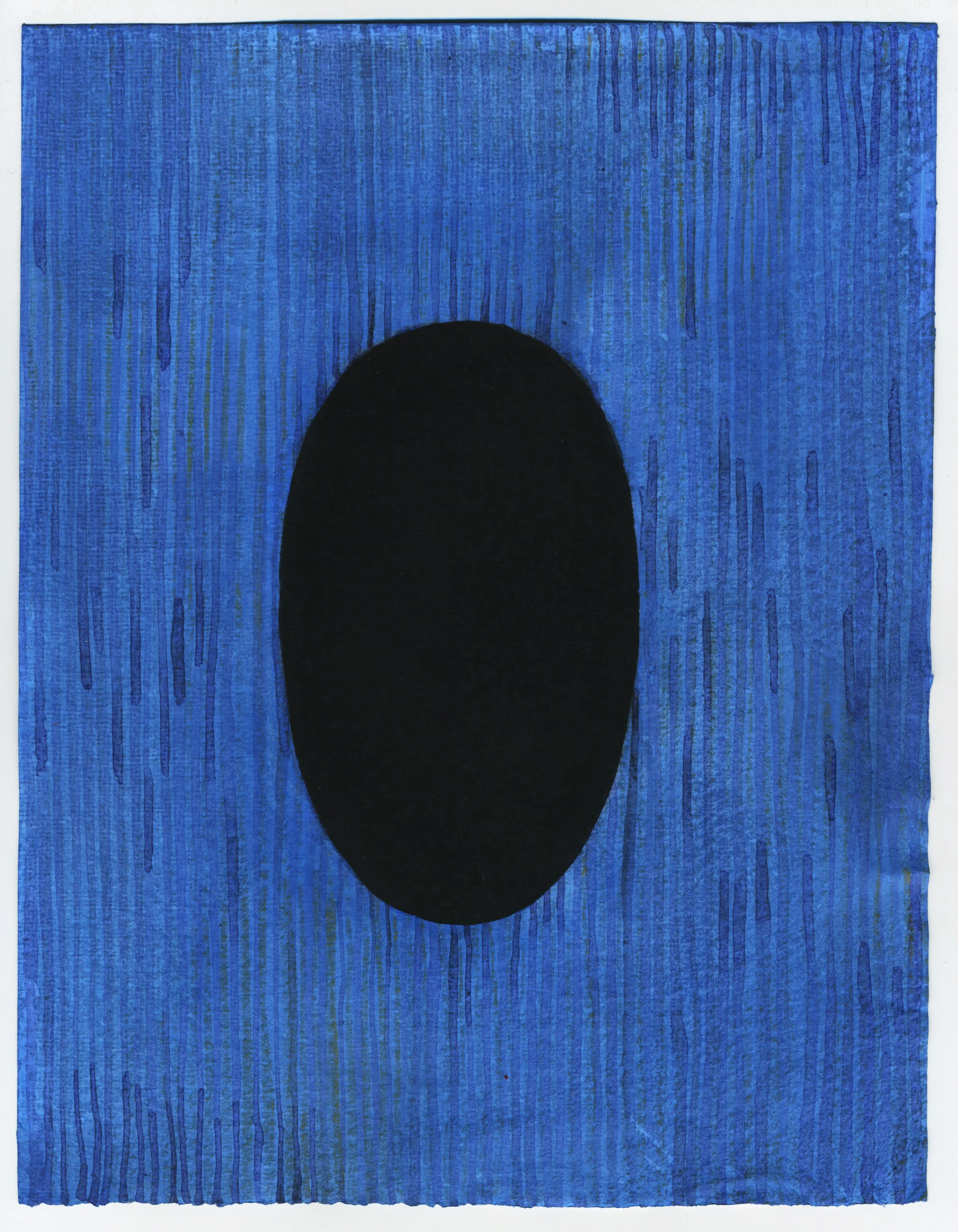 Lingam 197, 2002, gouache and acrylic on paper, 10 x 7 1/2 inches