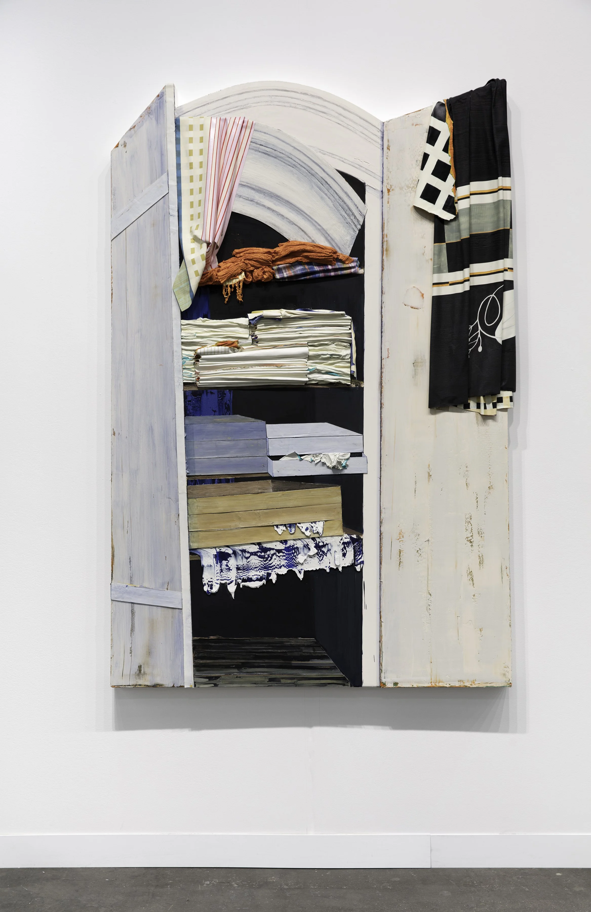 Heirloom, 2017, oil and acrylic on panel, 71 1/2 x 48 x 6 1/2 inches, Collection Davis Museum, Welsley College