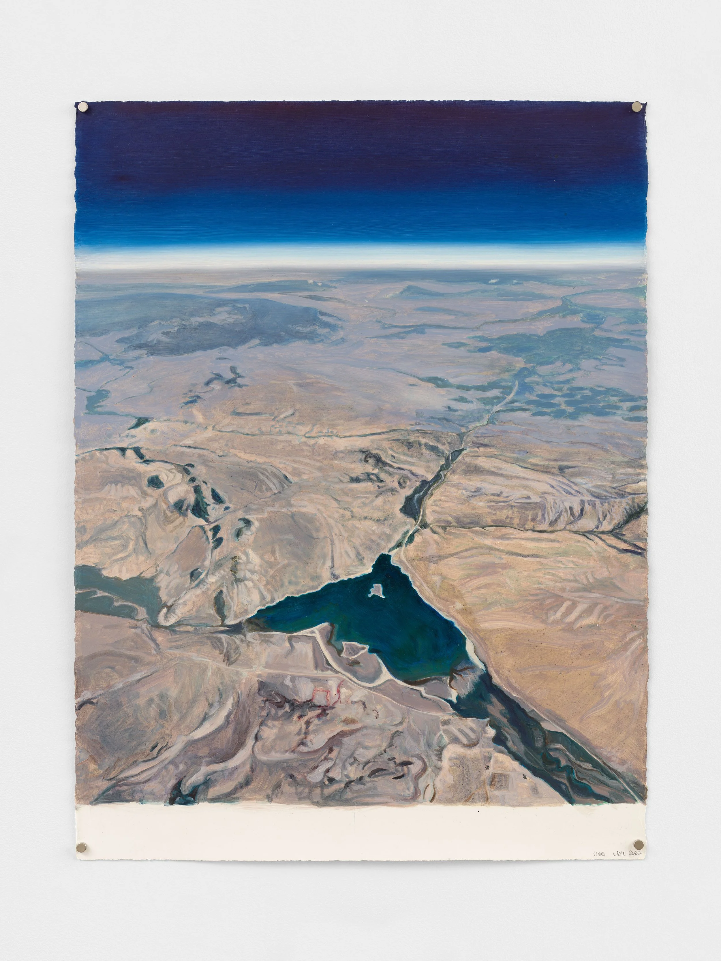 This Land is Your Land, 1:00PM, 2022, gouache and watercolor on paper, 30 x 22 inches