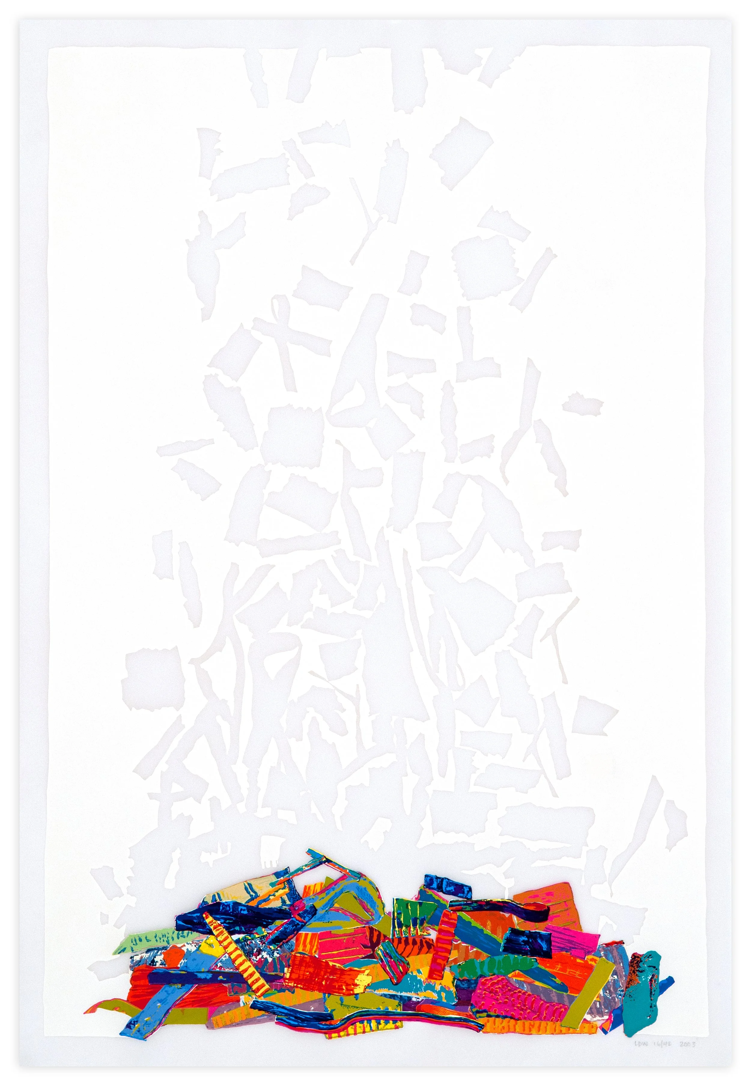 Dislocation, 2003, Screenprint on vellum, 38 x 26 inches, Edition of 42