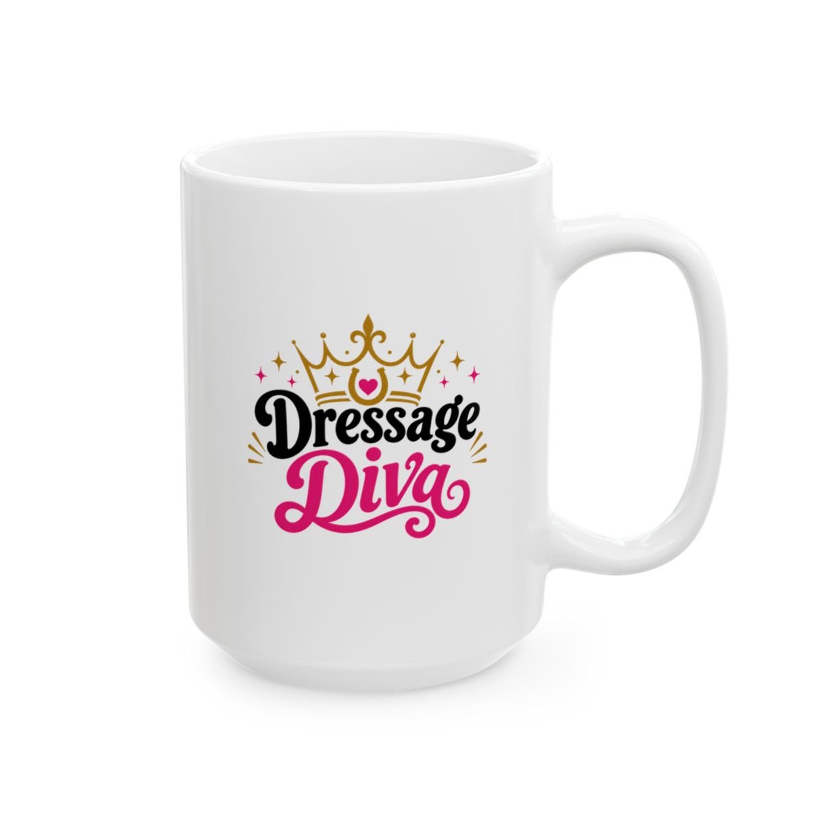 Coffee mug that reads "Dressage Diva"